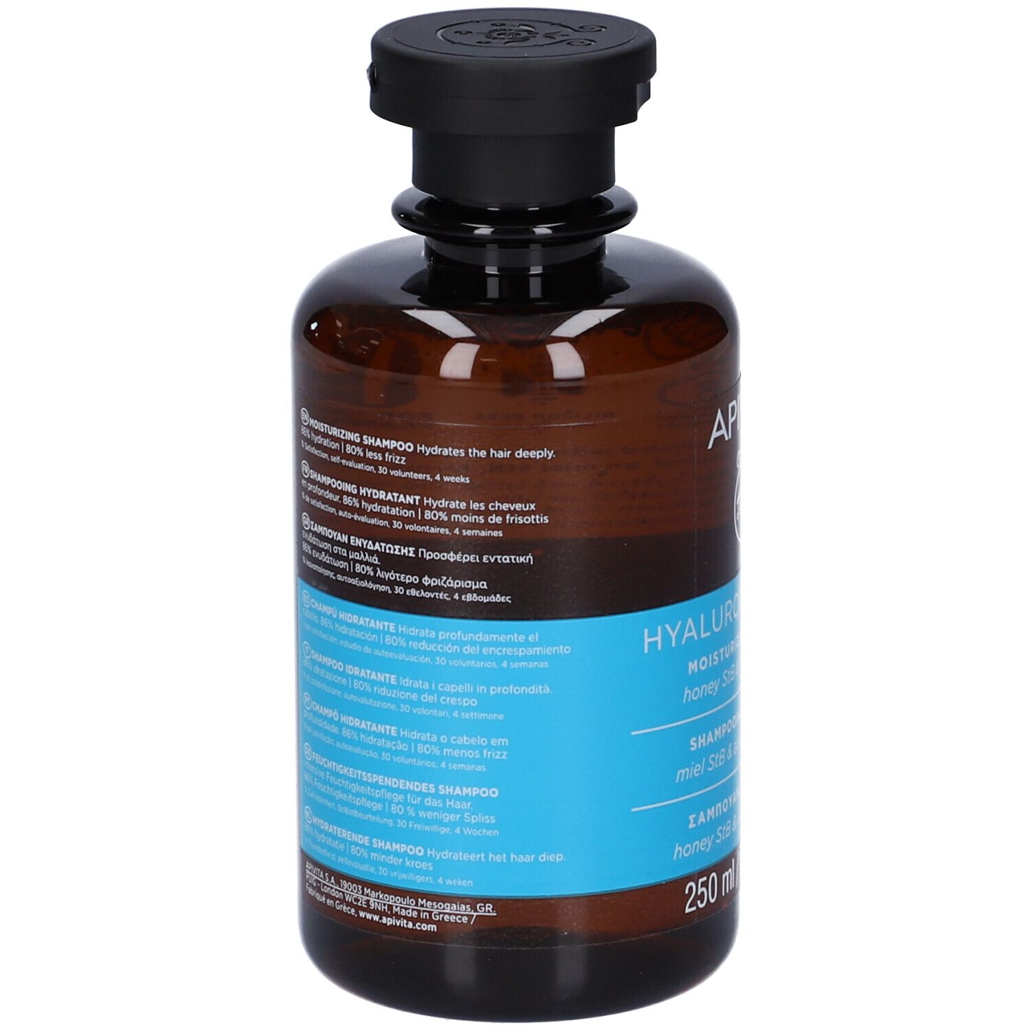 APIVITA Hyaluronic Hydra Shampoo Idratante 250ml con Miele StB e Acido Ialuronico