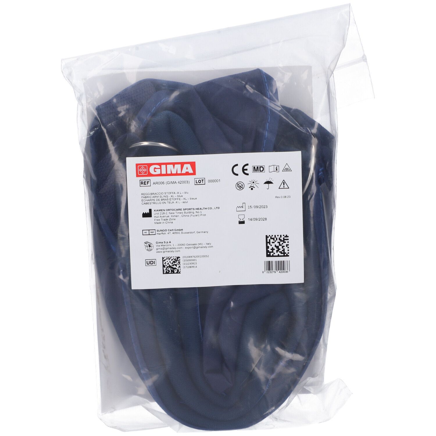 GIMA Reggibraccio Stoffa - Xl - Blu