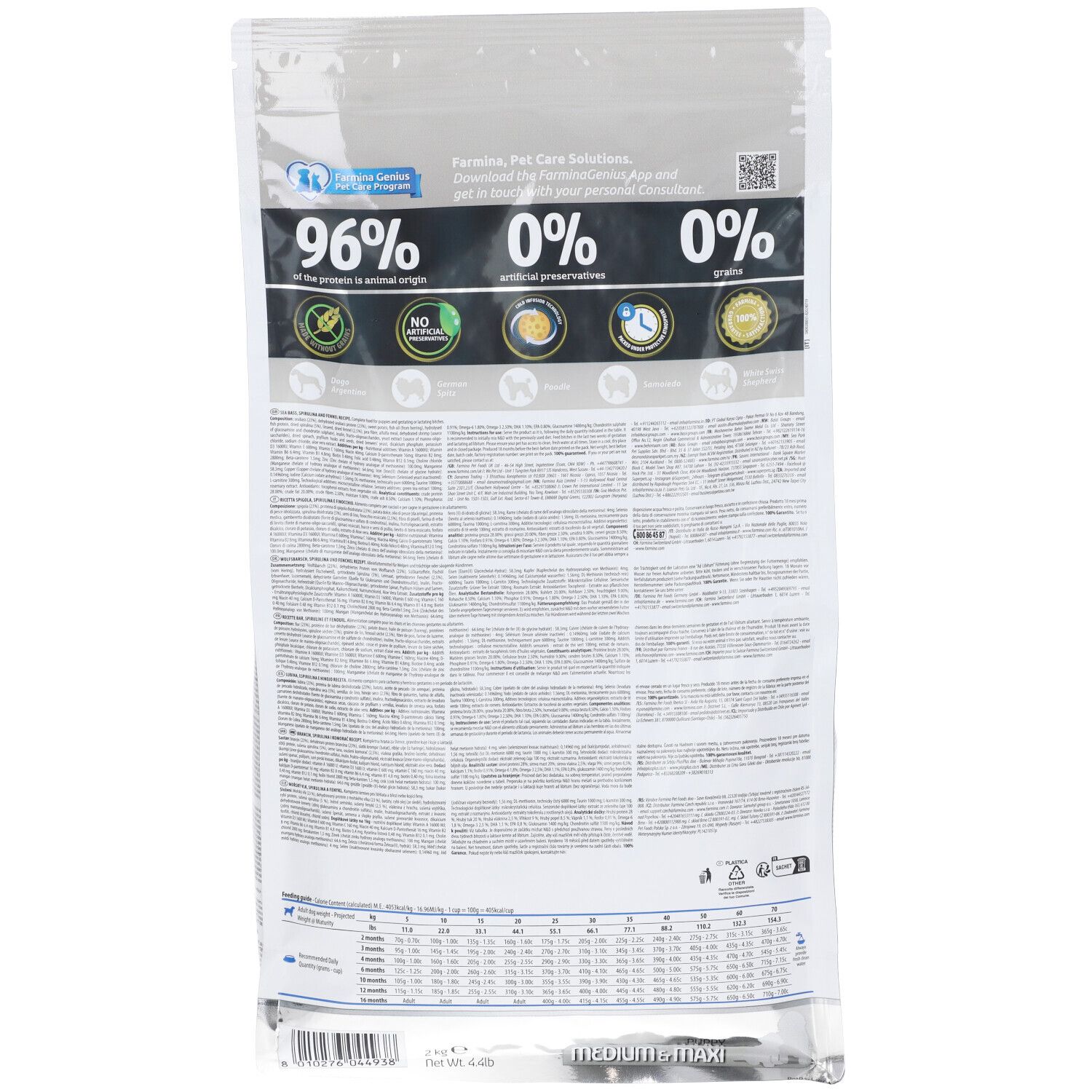 ND White Fish Monoprotein Puppy, busta da 2kg.