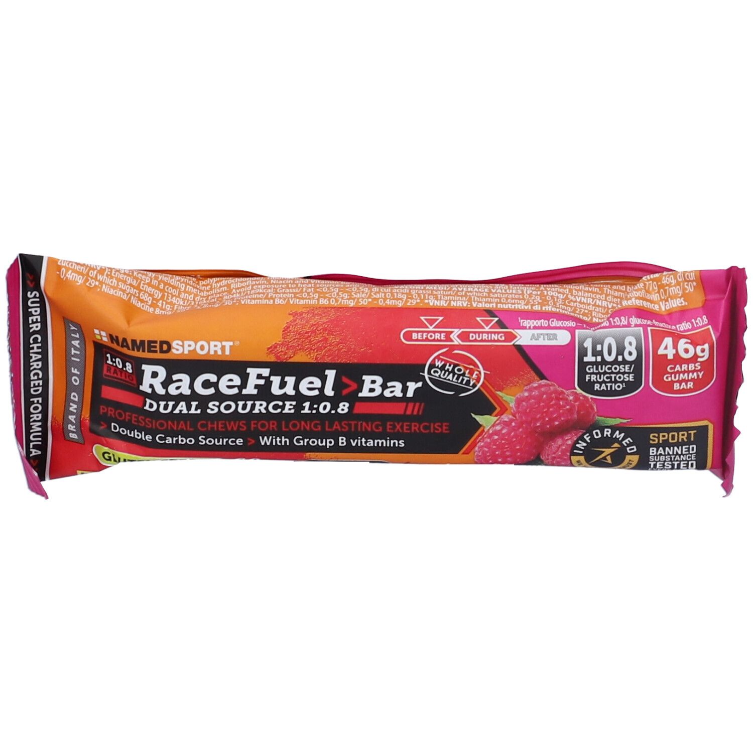 NAMEDSPORT Race Fuel Bar Barretta Gommosa Lampone