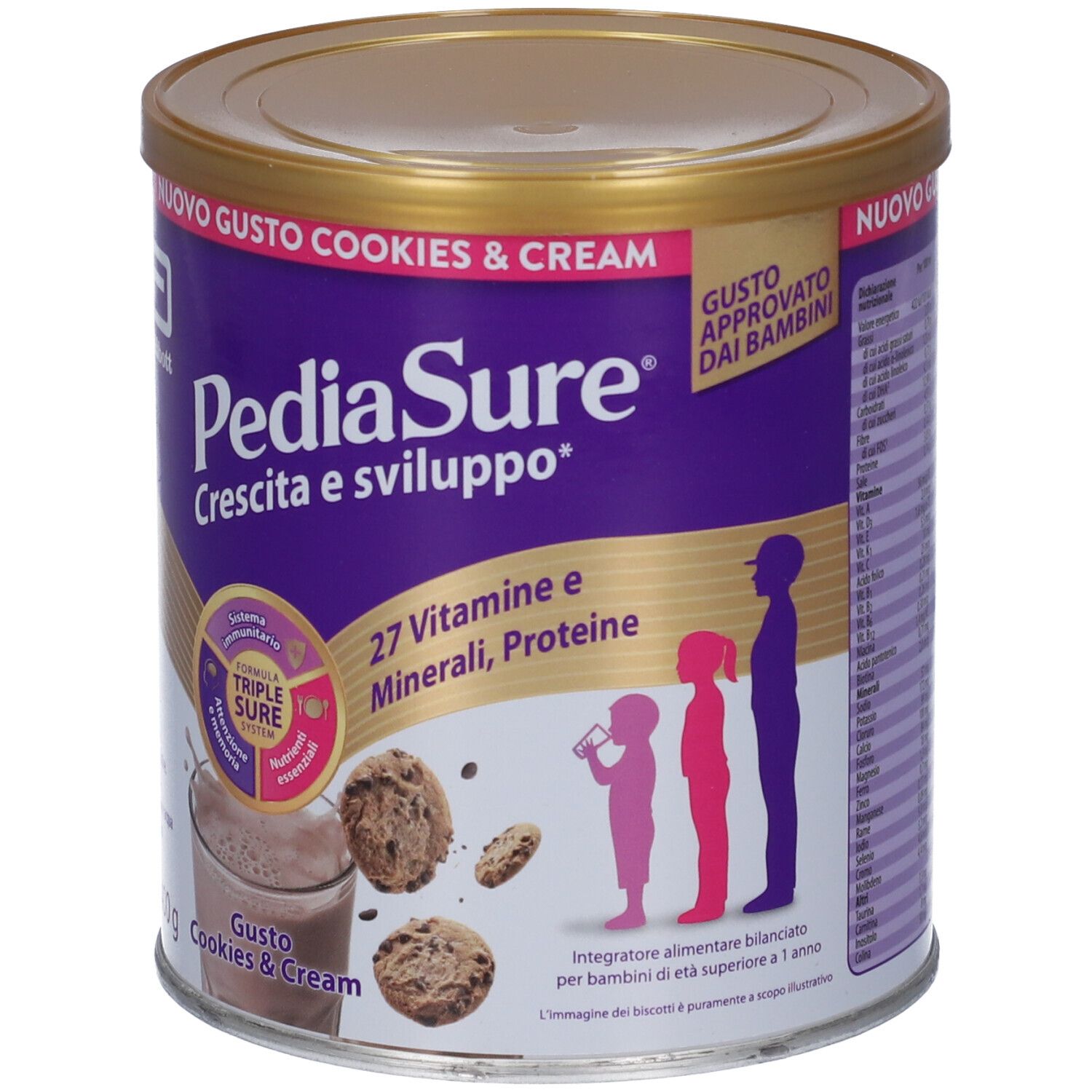 Pediasure Crescita&Sviluppo Integratore Bambini polvere Cookies