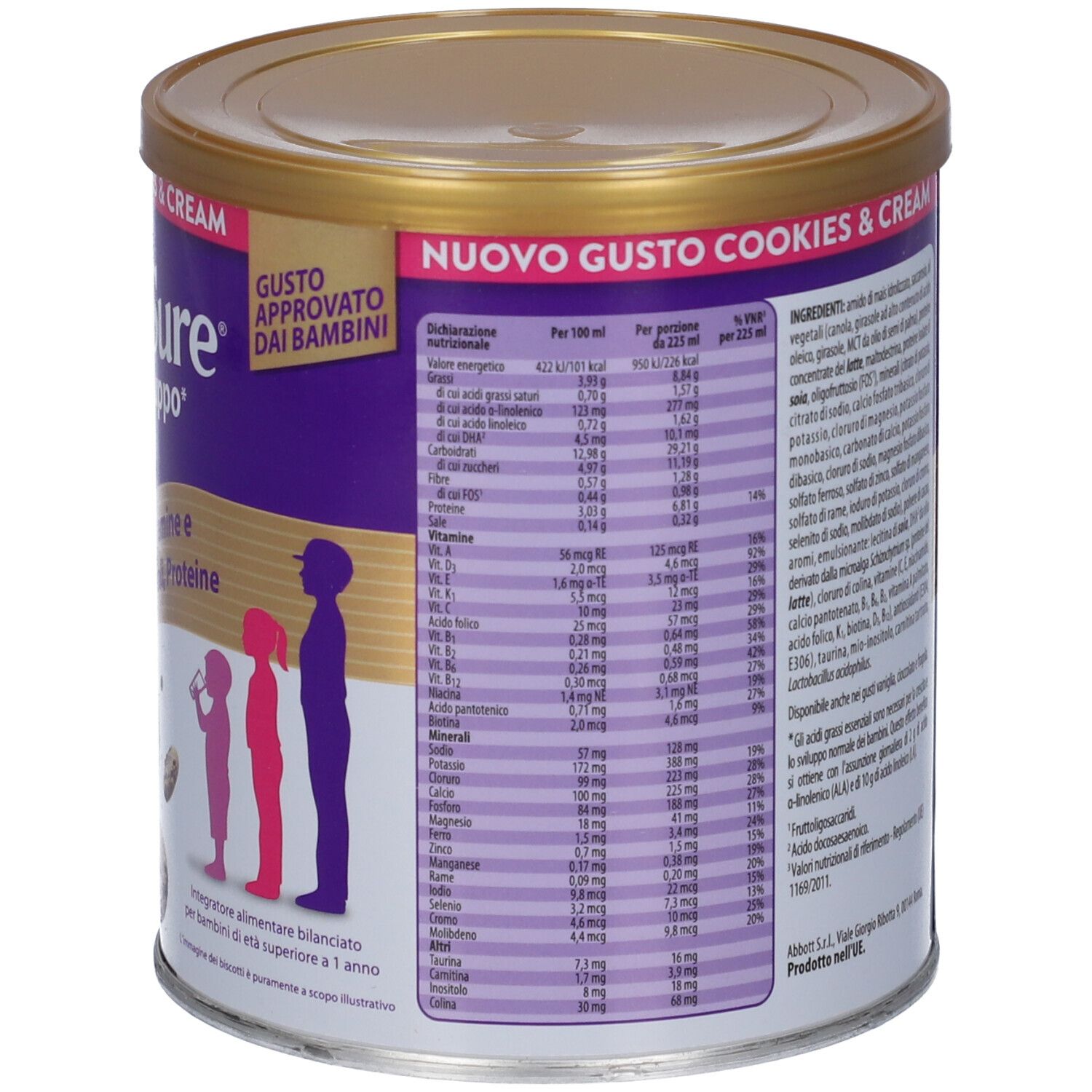 Pediasure Crescita&Sviluppo Integratore Bambini polvere Cookies
