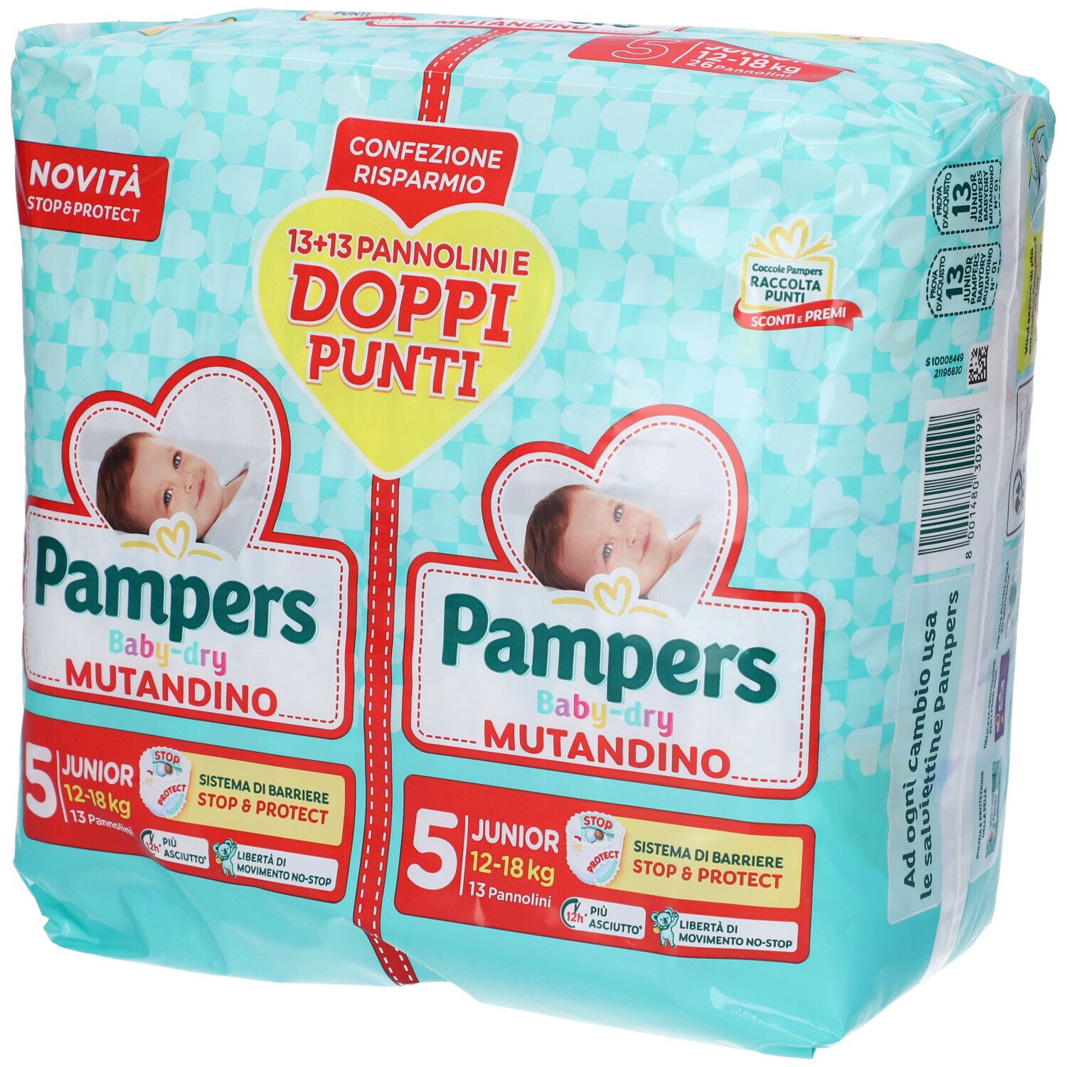 Pampers Baby Dry Mutandino Pannolini Taglia 5 Junior 12/18 Kg Confezione Risparmio