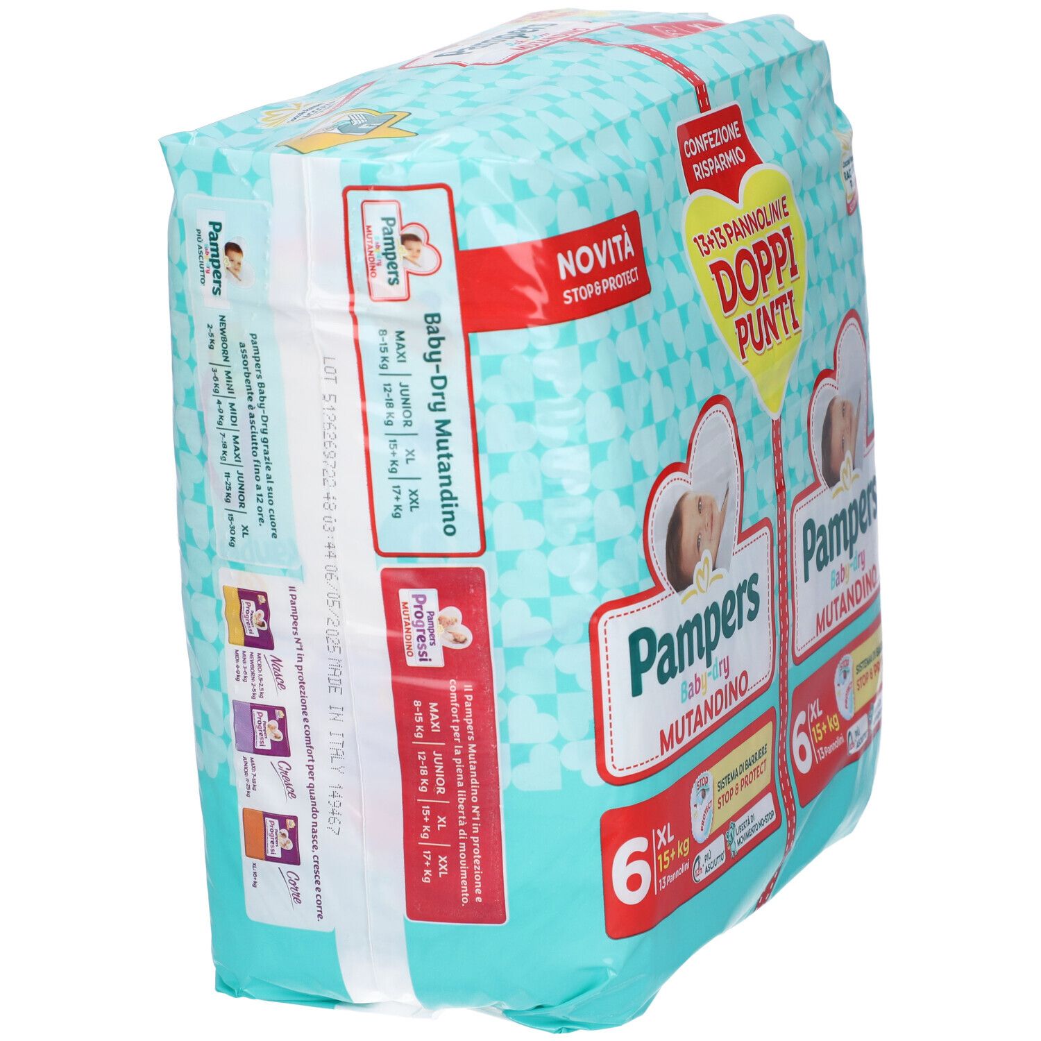 Pampers Baby Dry Mutandino Pannolini Taglia 6 XL 15+ Kg Confezione Risparmio