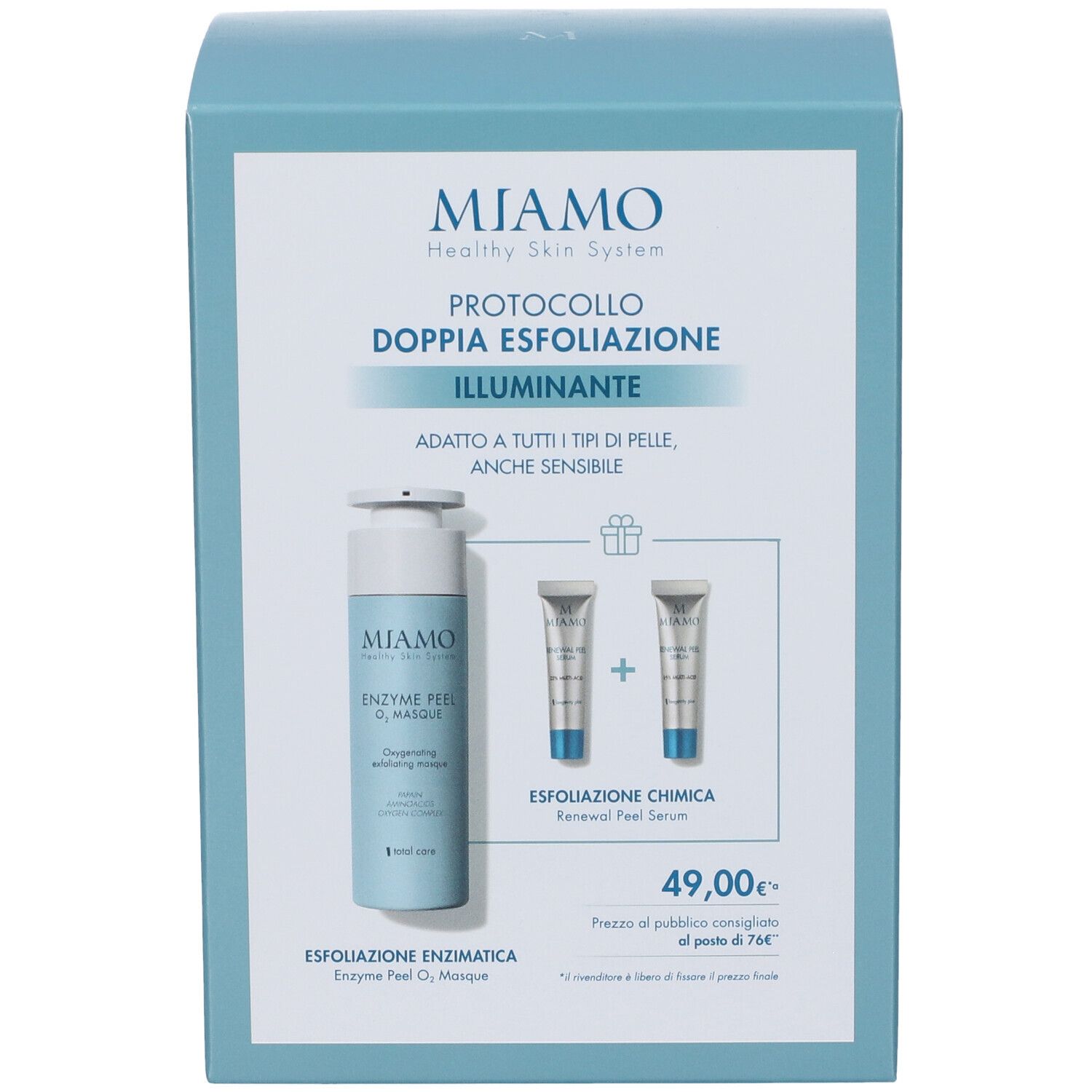 MIAMO Protocollo Doppia Esfoliazione Illuminante