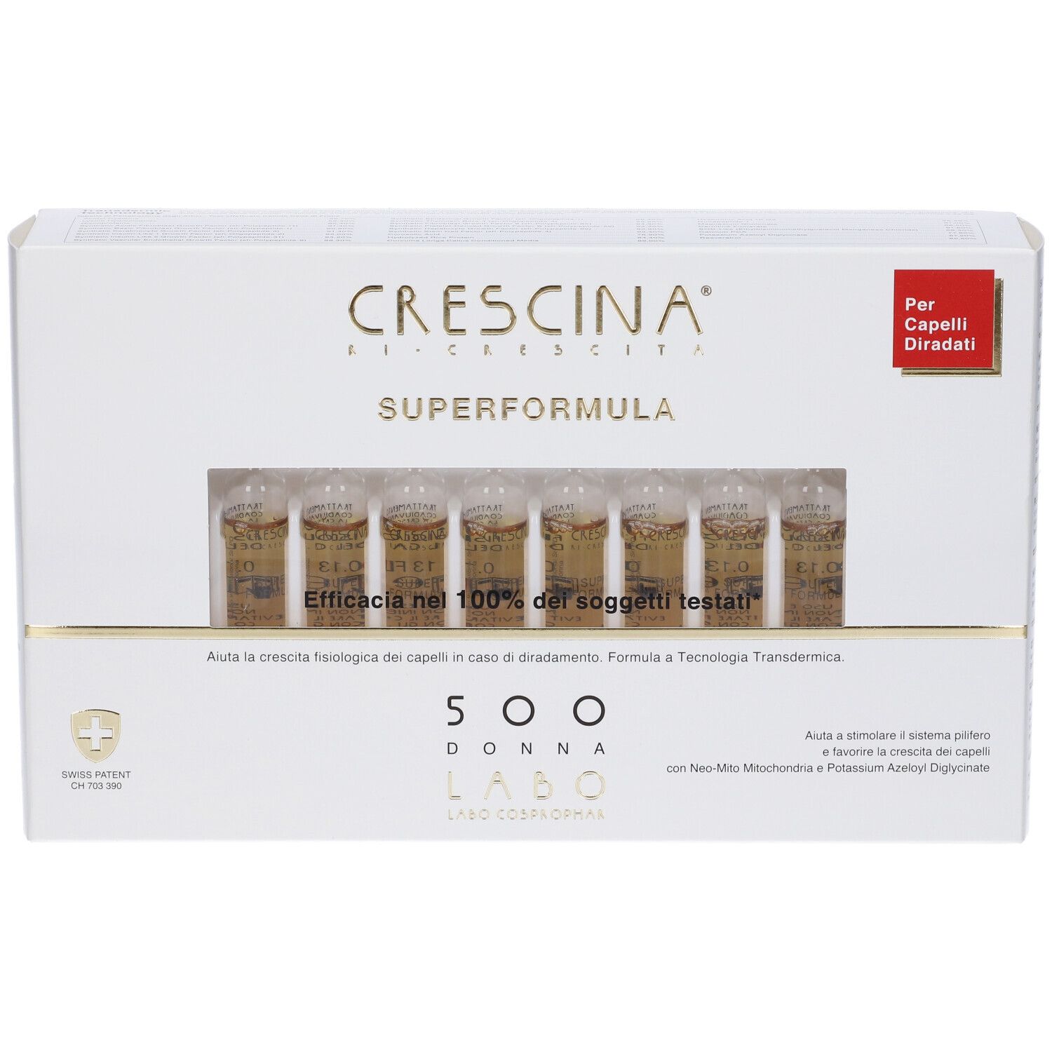 Labo Crescina Ri Crescita Super Formula 500 Donna 20 Fiale 3,5ml