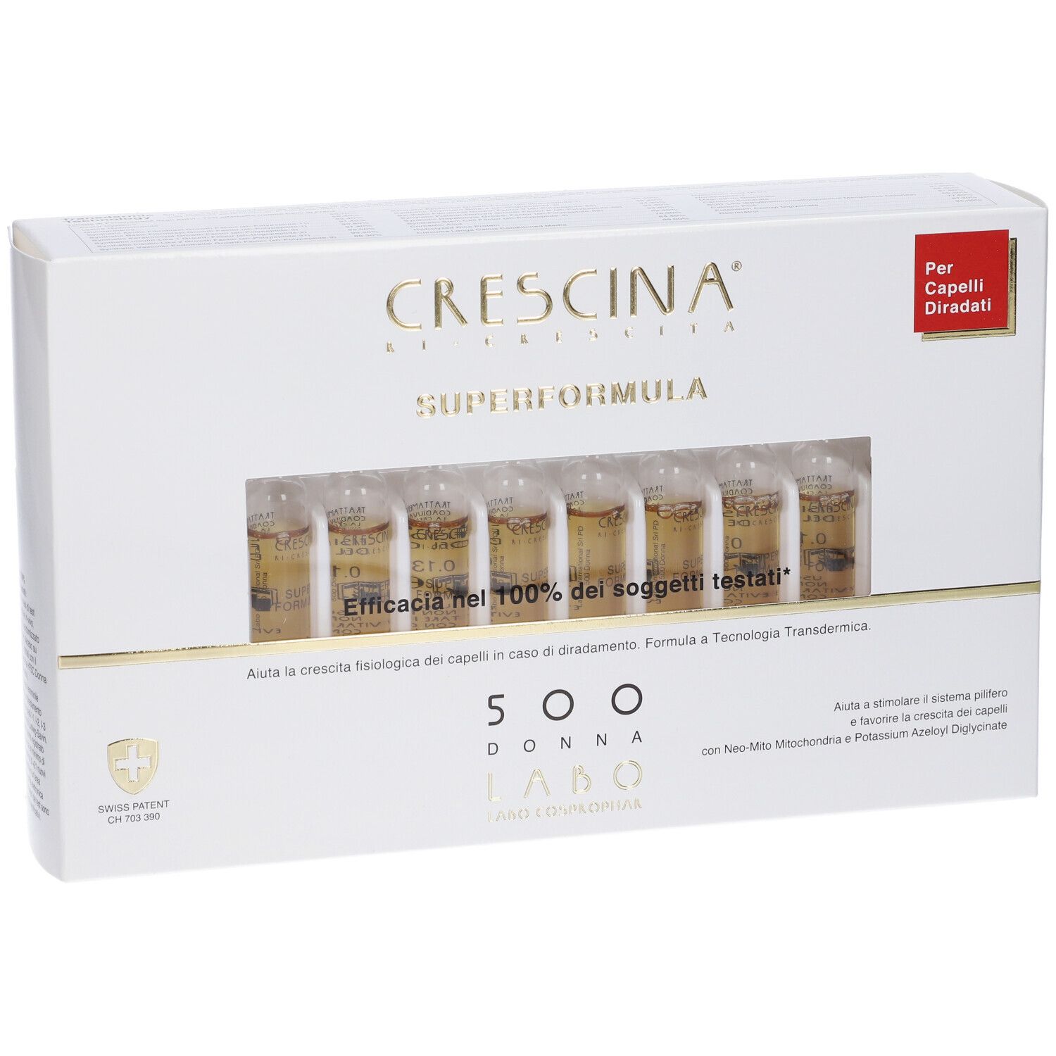 Labo Crescina Ri Crescita Super Formula 500 Donna 20 Fiale 3,5ml
