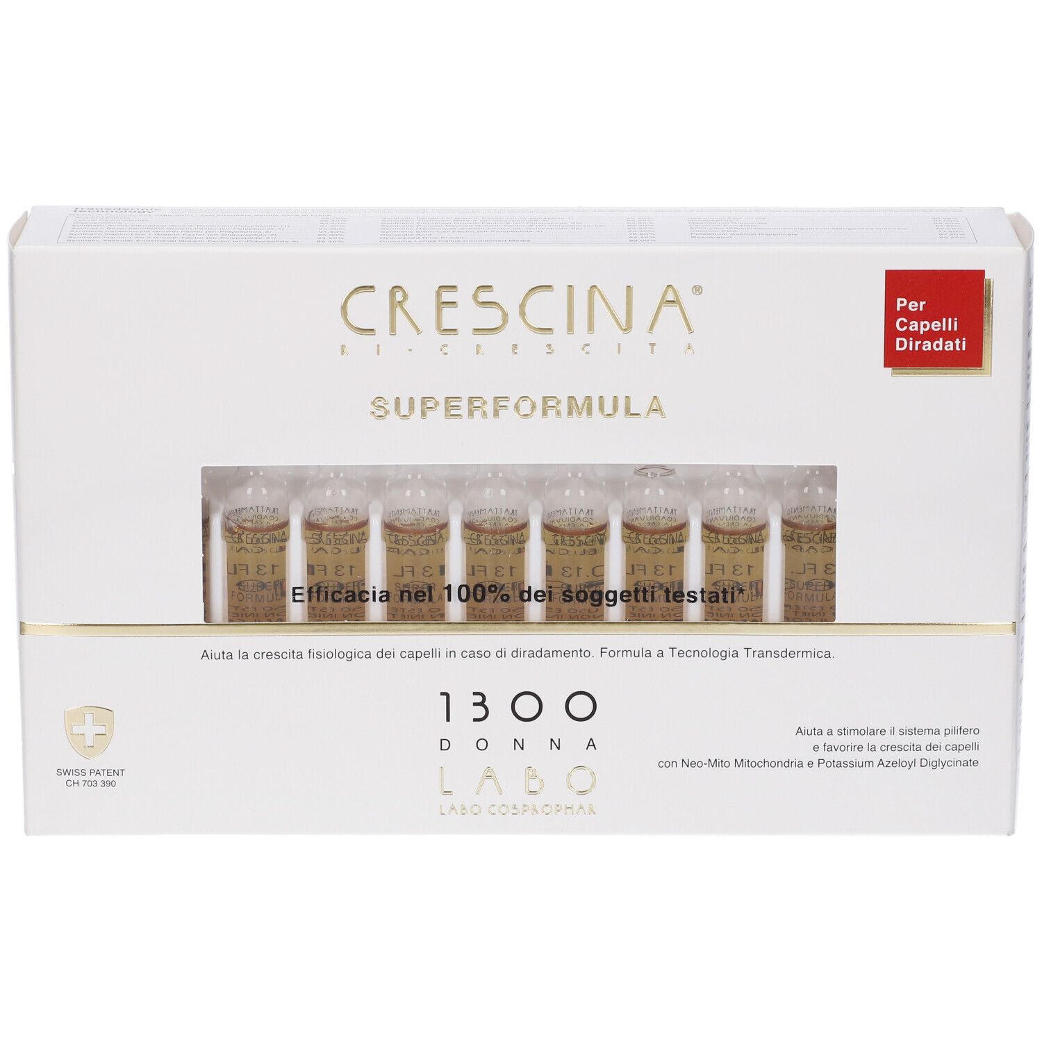 Crescina Ri Crescita Super Formula 1300 Donna 20 Fiale 3,5 ml