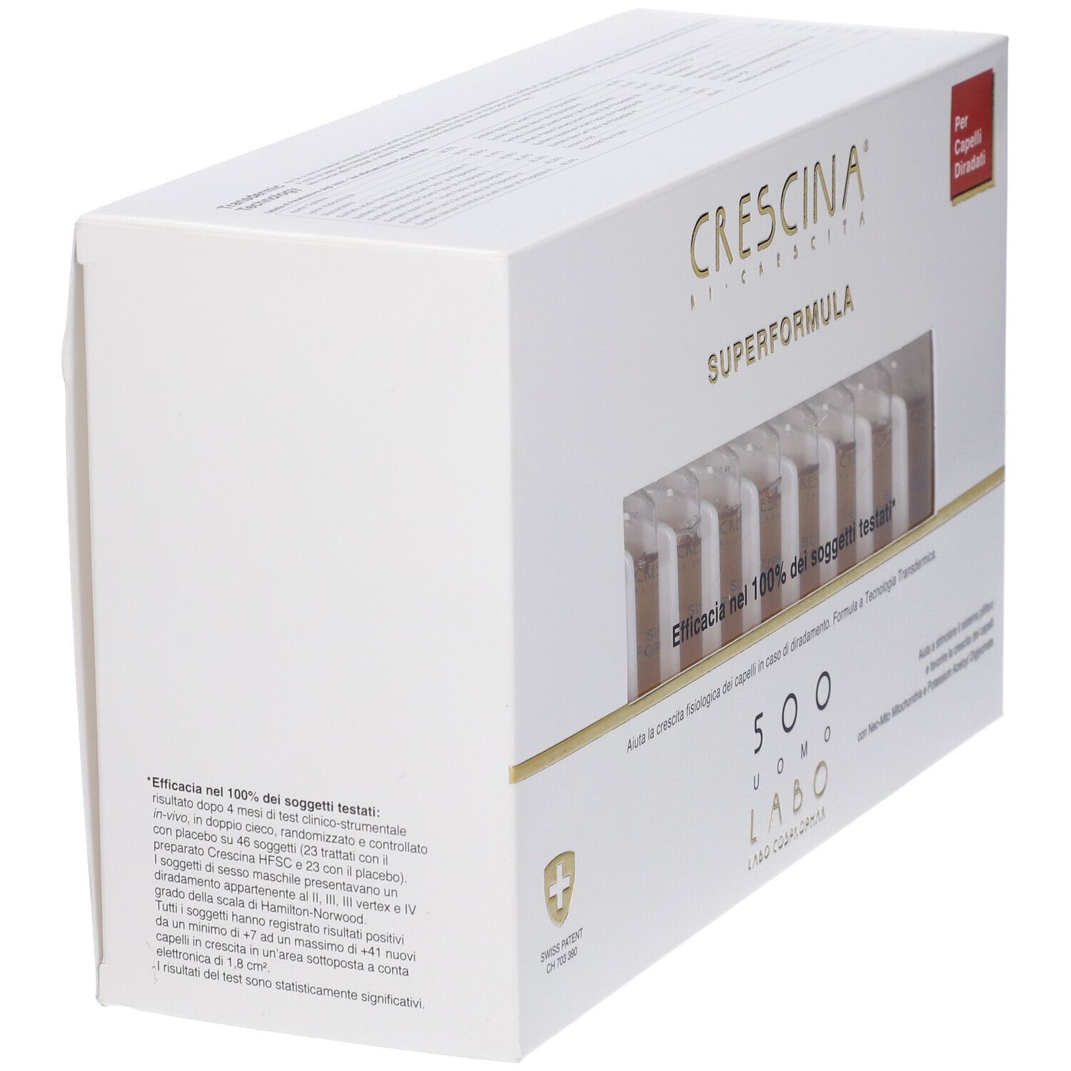 Crescina Ri Crescita Super Formula 500 Uomo 40 Fiale 3,5 ml