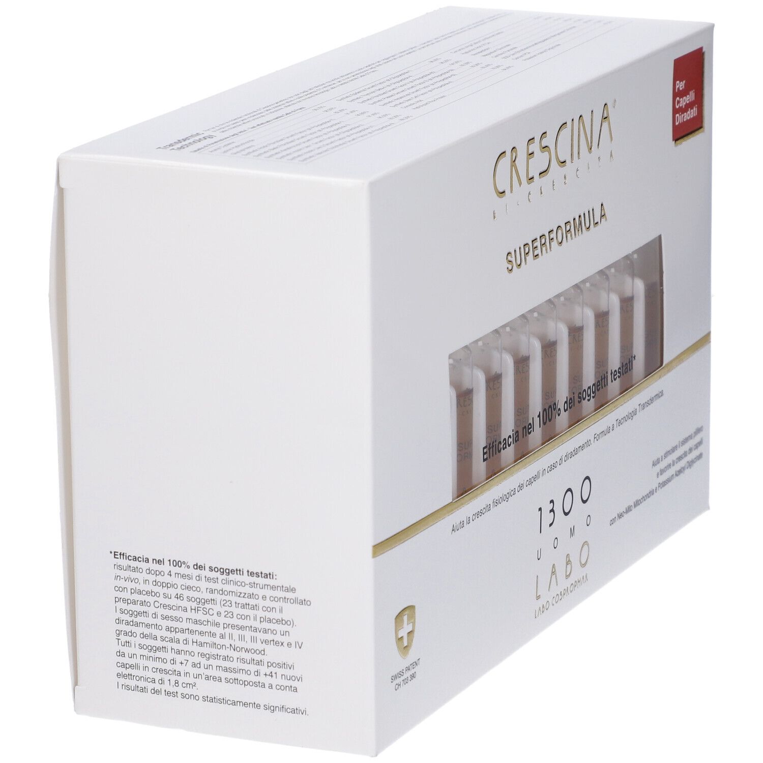 Crescina Ri Crescita Super Formula 1300 Uomo 40 Fiale 3,5 ml