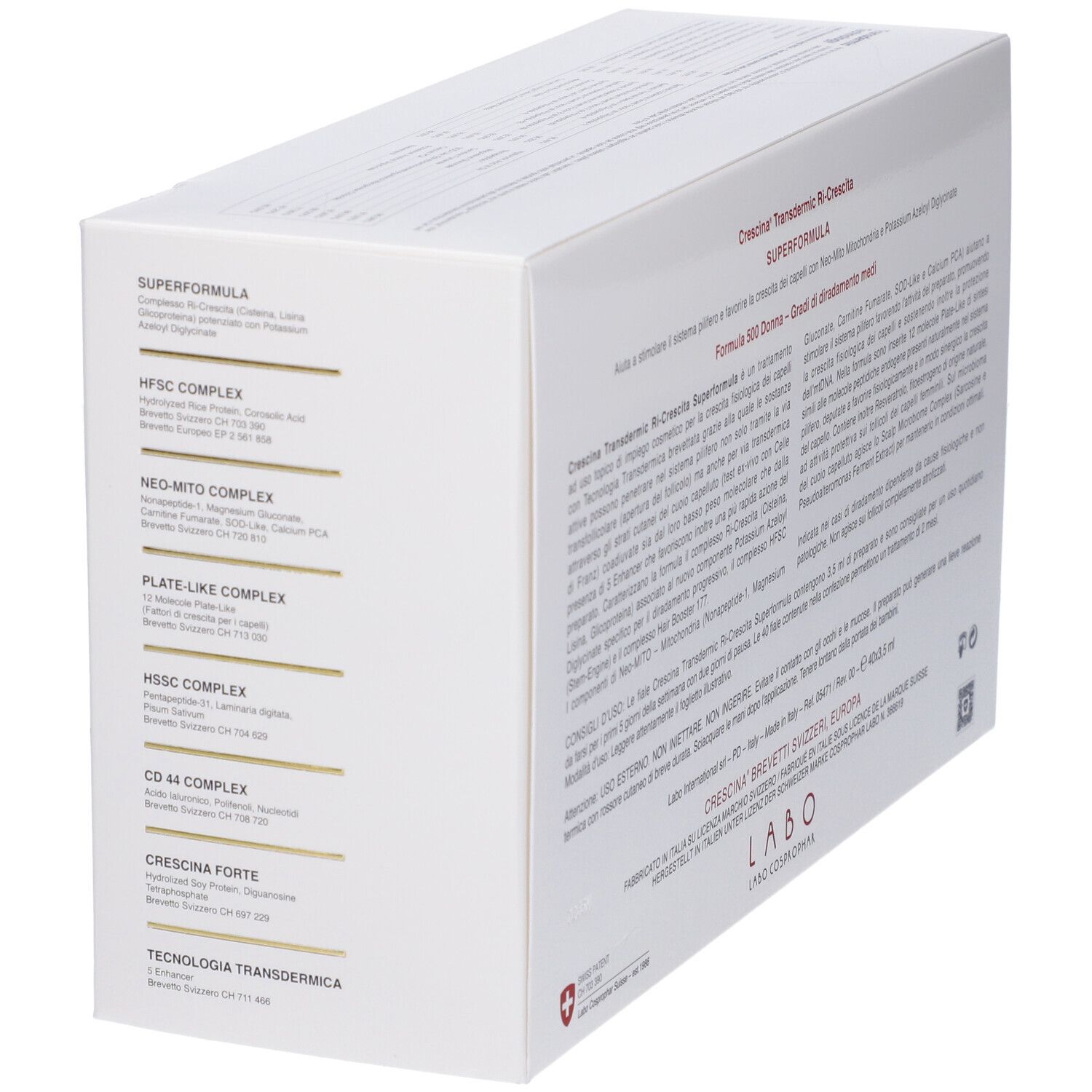 Crescina Ri Crescita Super Formula 500 Donna 40 Fiale 3,5 ml
