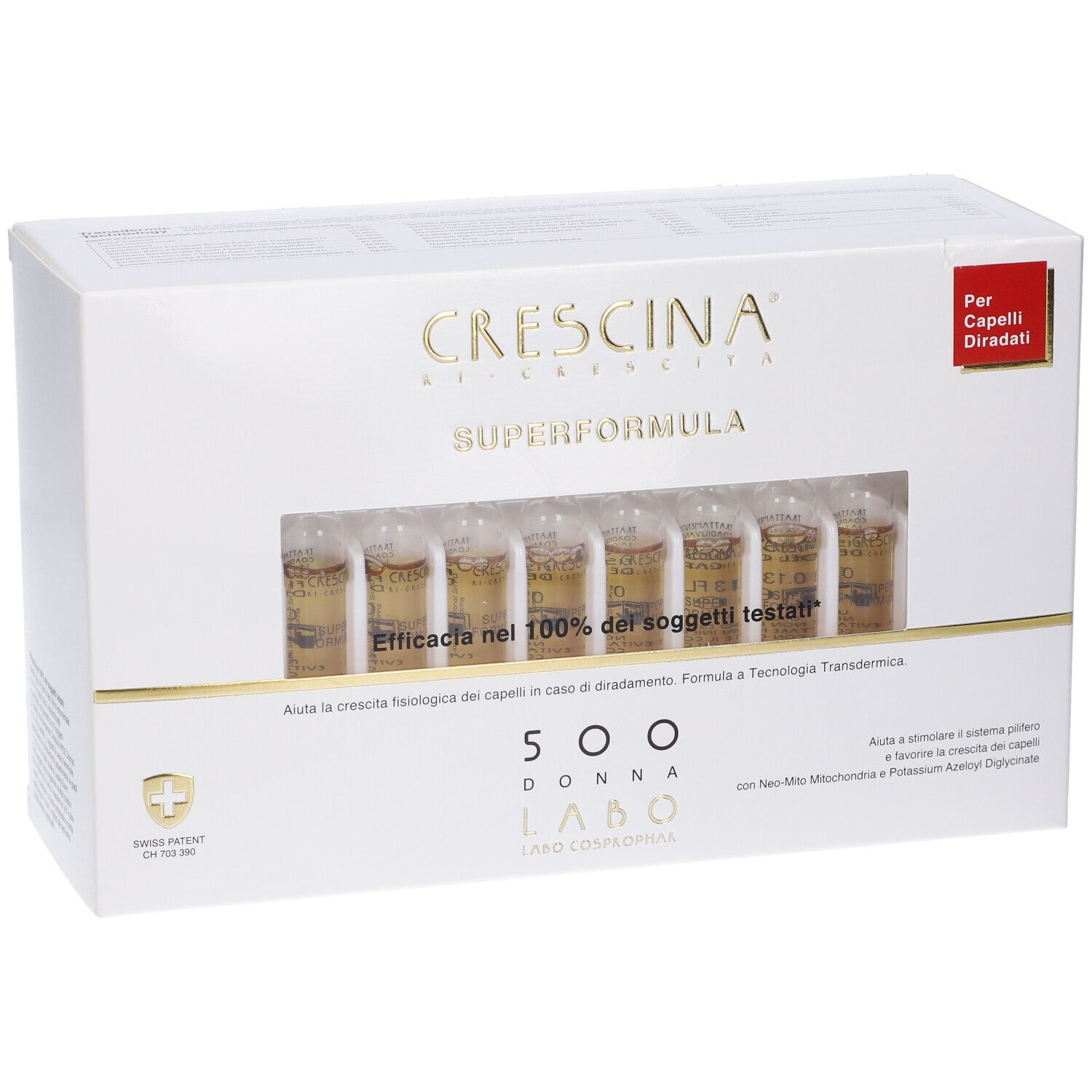 Crescina Ri Crescita Super Formula 500 Donna 40 Fiale 3,5 ml