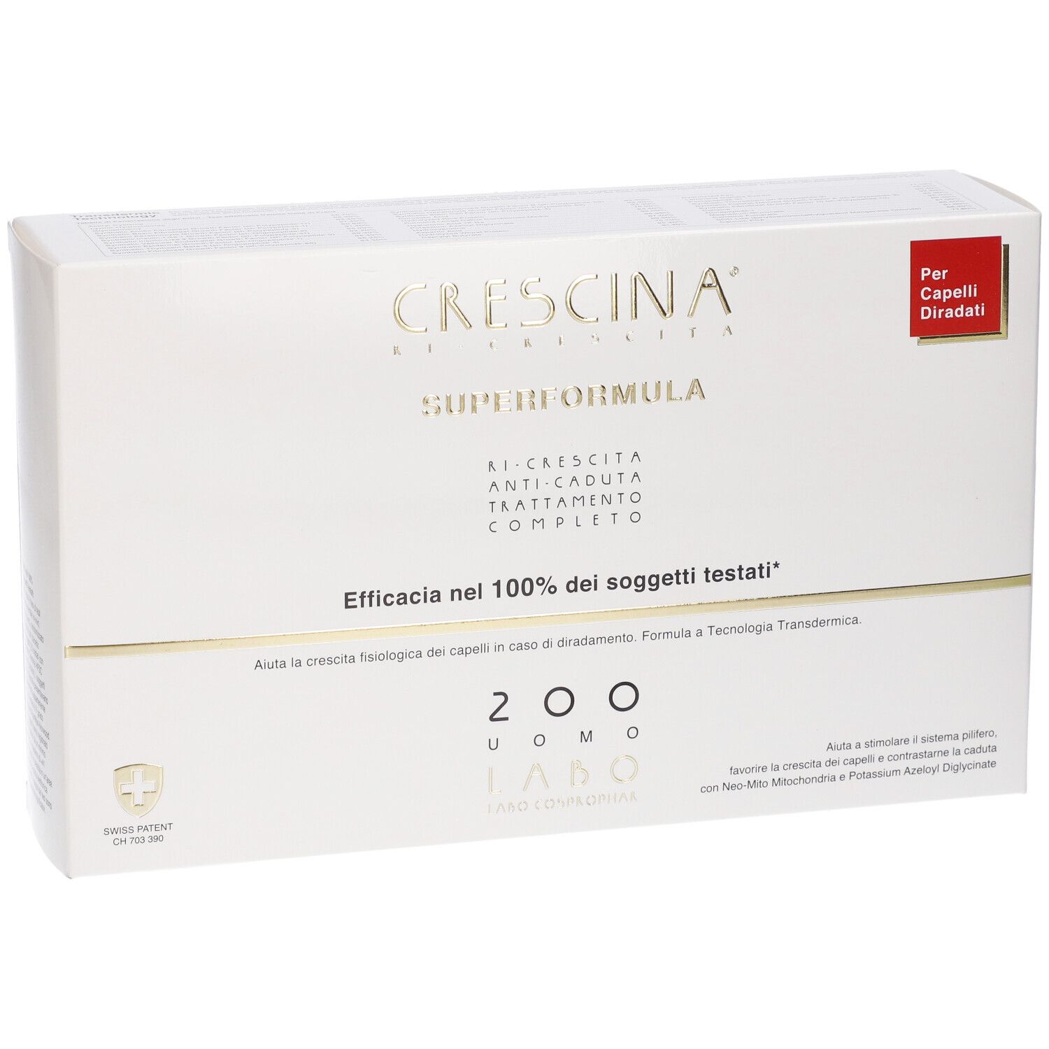 Crescina Ri Crescita Super Formula 200 Uomo Tc 10+10 Fiale 3,5 ml