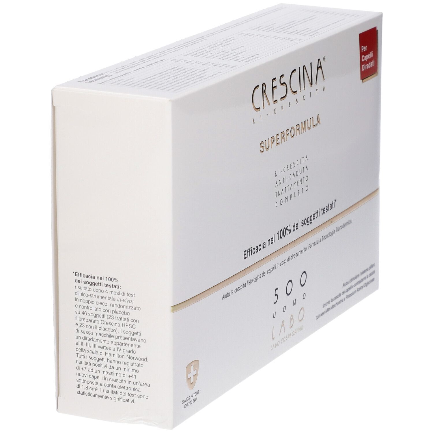 Crescina Ri Crescita Super Formula 500 Uomo Tc 10+10 Fiale 3,5 ml