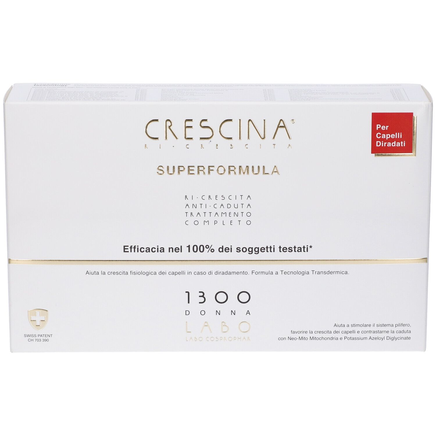 Crescina Ri Crescita Super Formula 1300 Donna Tc 10+10 Fiale 3,5 ml