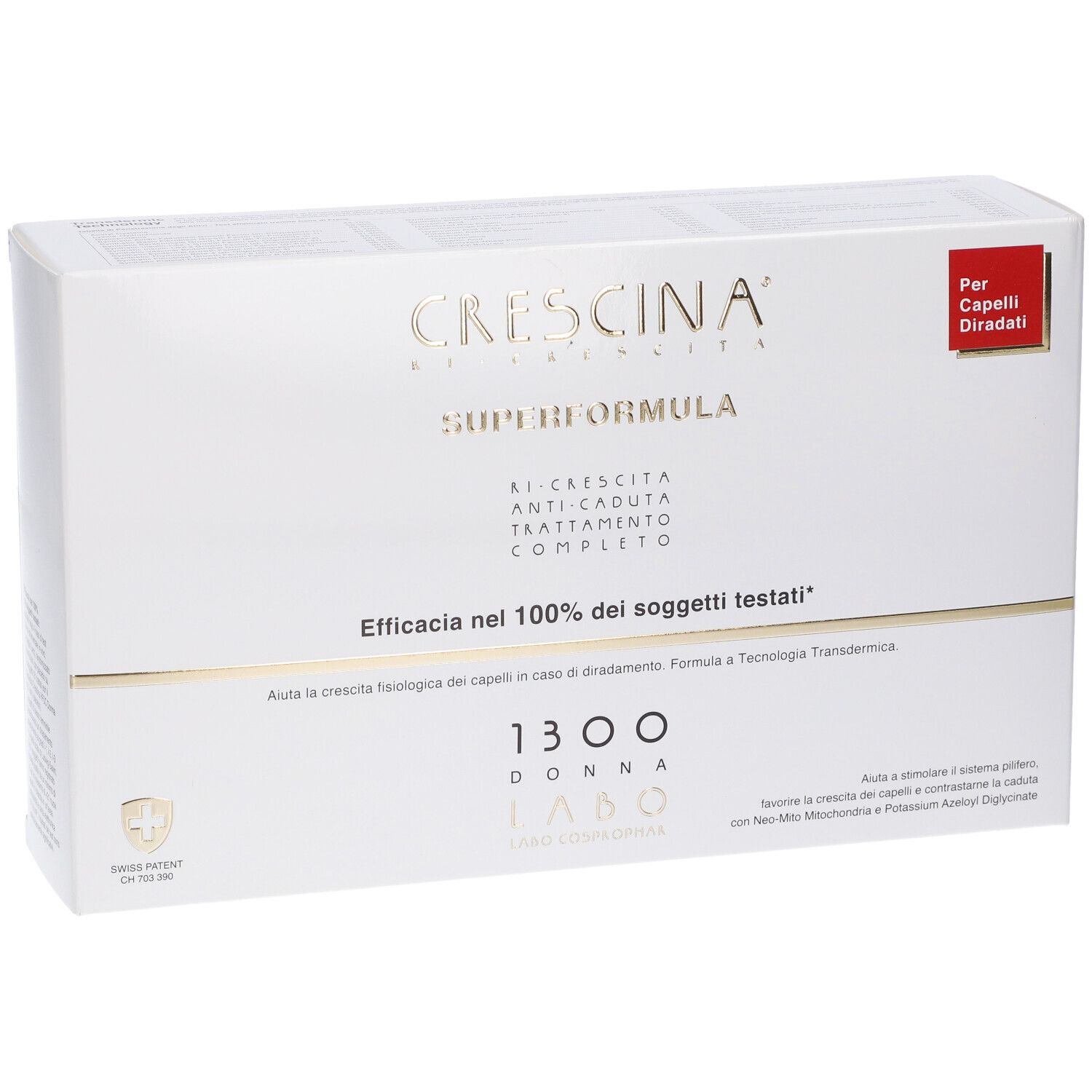 Crescina Ri Crescita Super Formula 1300 Donna Tc 10+10 Fiale 3,5 ml