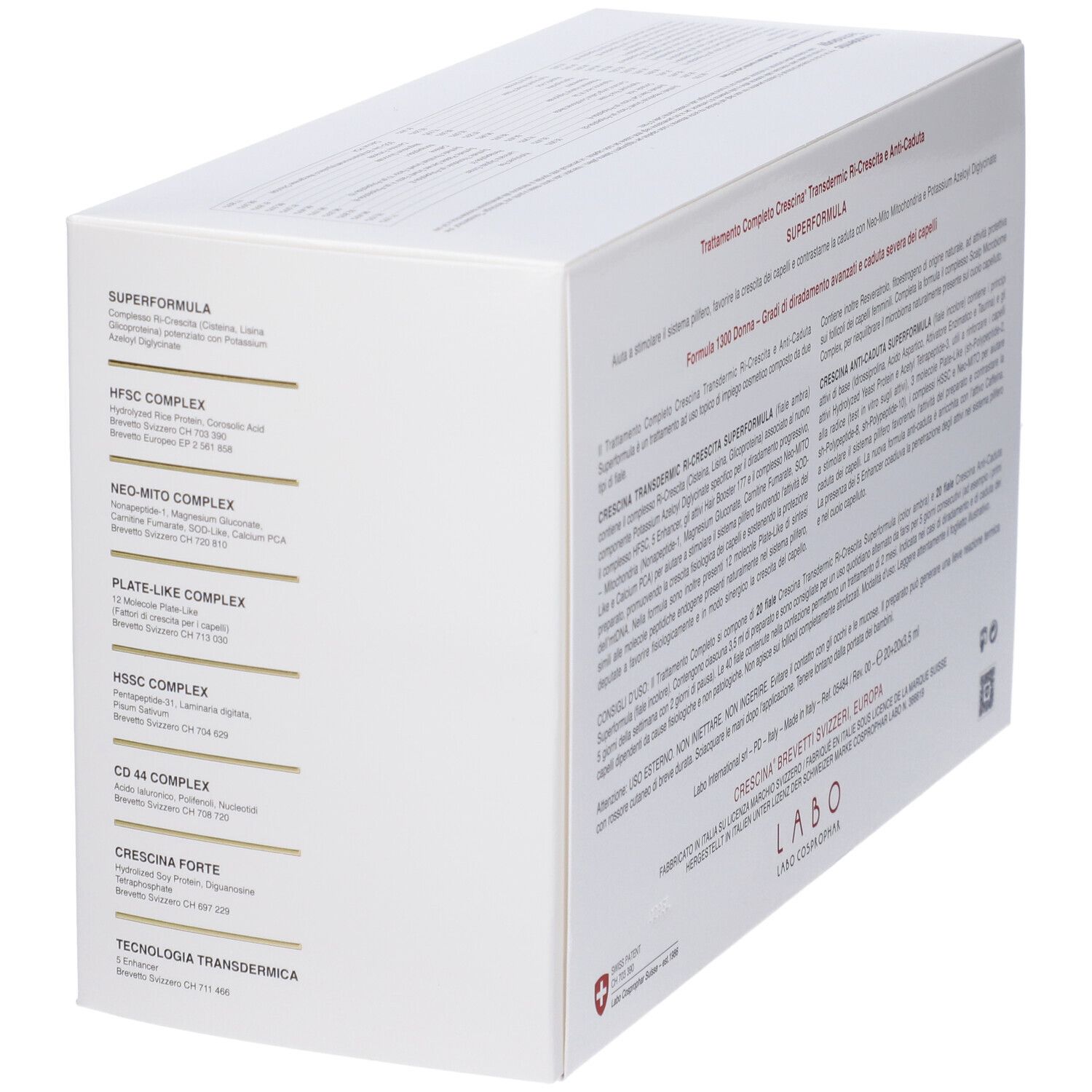 Crescina Ri Crescita Super Formula 1300 Donna Tc 20+20 Fiale 3,5 ml