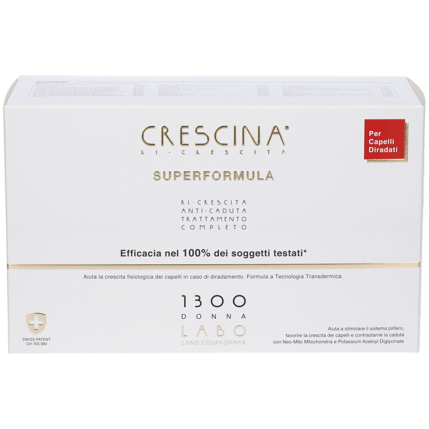 Crescina Ri Crescita Super Formula 1300 Donna Tc 20+20 Fiale 3,5 ml