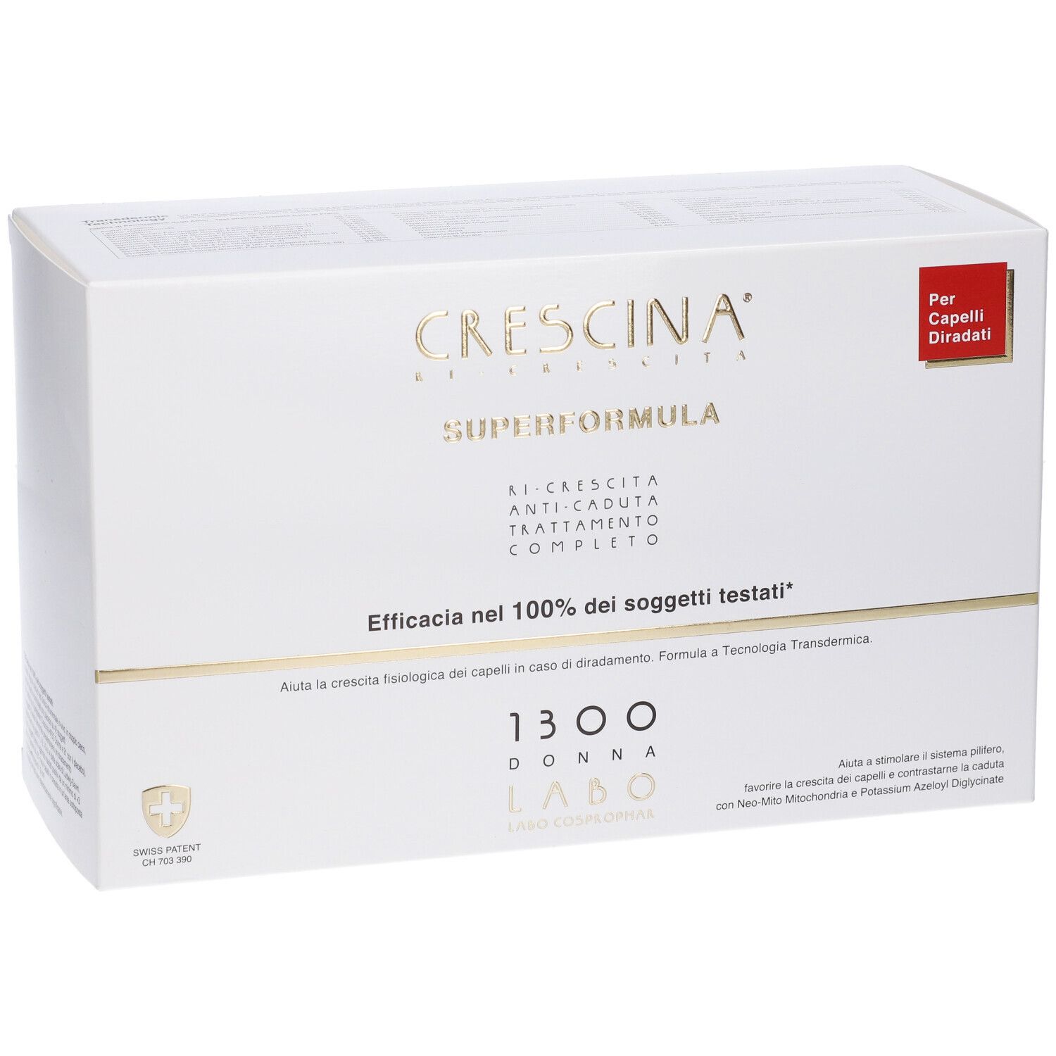 Crescina Ri Crescita Super Formula 1300 Donna Tc 20+20 Fiale 3,5 ml