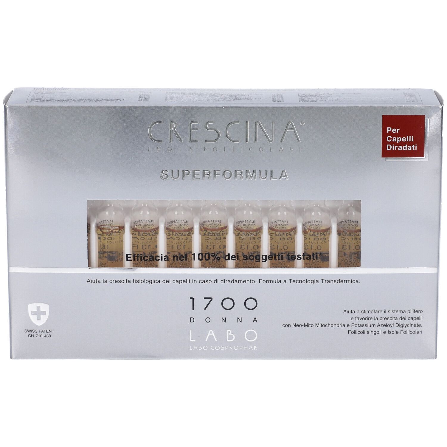 Crescina Isole Follicolari Super Formula 1700 Donna 20 Fiale 3,5 ml