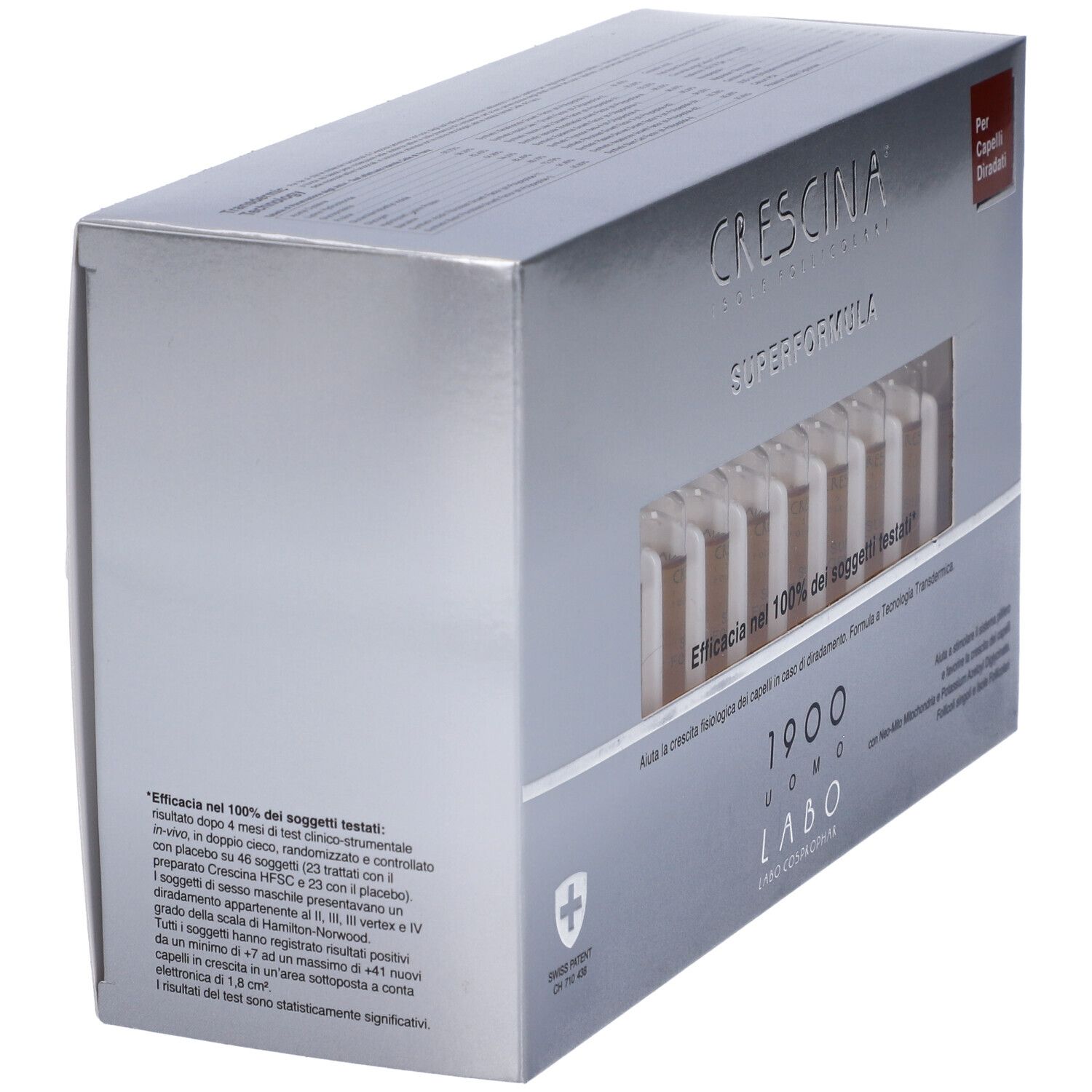 Crescina Isole Follicolari Super Formula 1900 Uomo 40 Fiale 3,5 ml