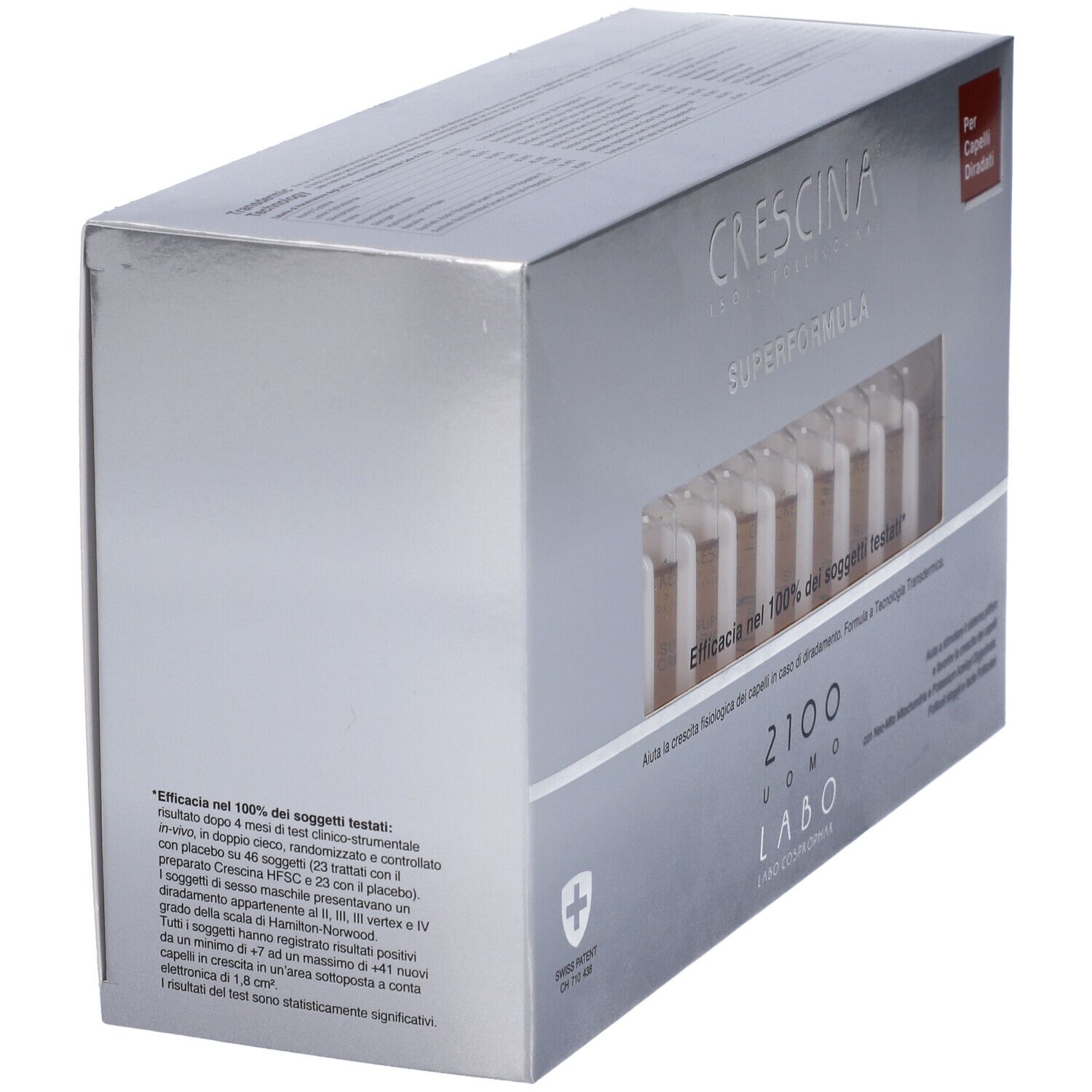 Crescina Isole Follicolari Super Formula 2100 Uomo 40 Fiale 3,5 ml