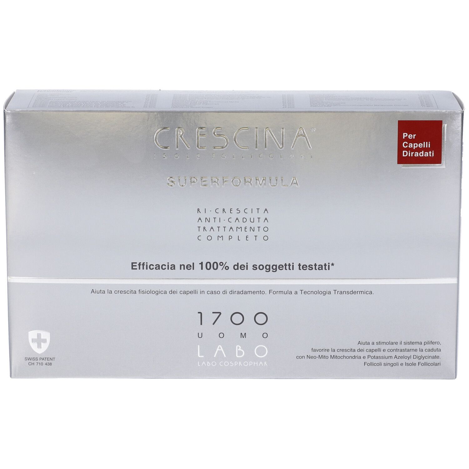 Crescina Isole Follicolari Super Formula 1700 Uomo Tc 10+10 Fiale 3,5 ml