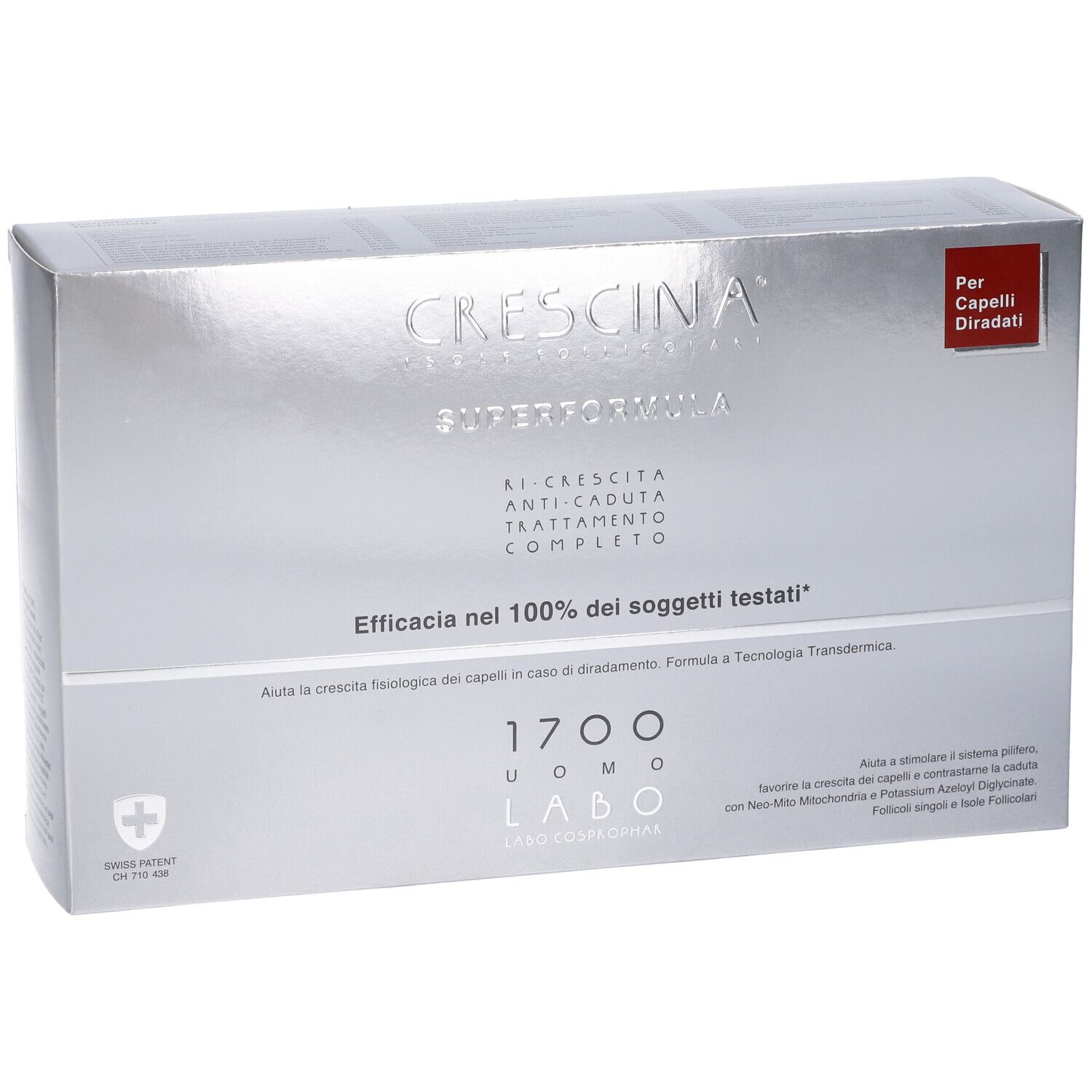 Crescina Isole Follicolari Super Formula 1700 Uomo Tc 10+10 Fiale 3,5 ml