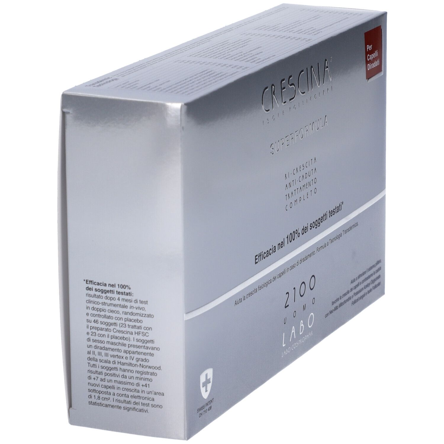 Crescina Isole Follicolari Super Formula 2100 Uomo Tc 10+10 Fiale 3,5 ml