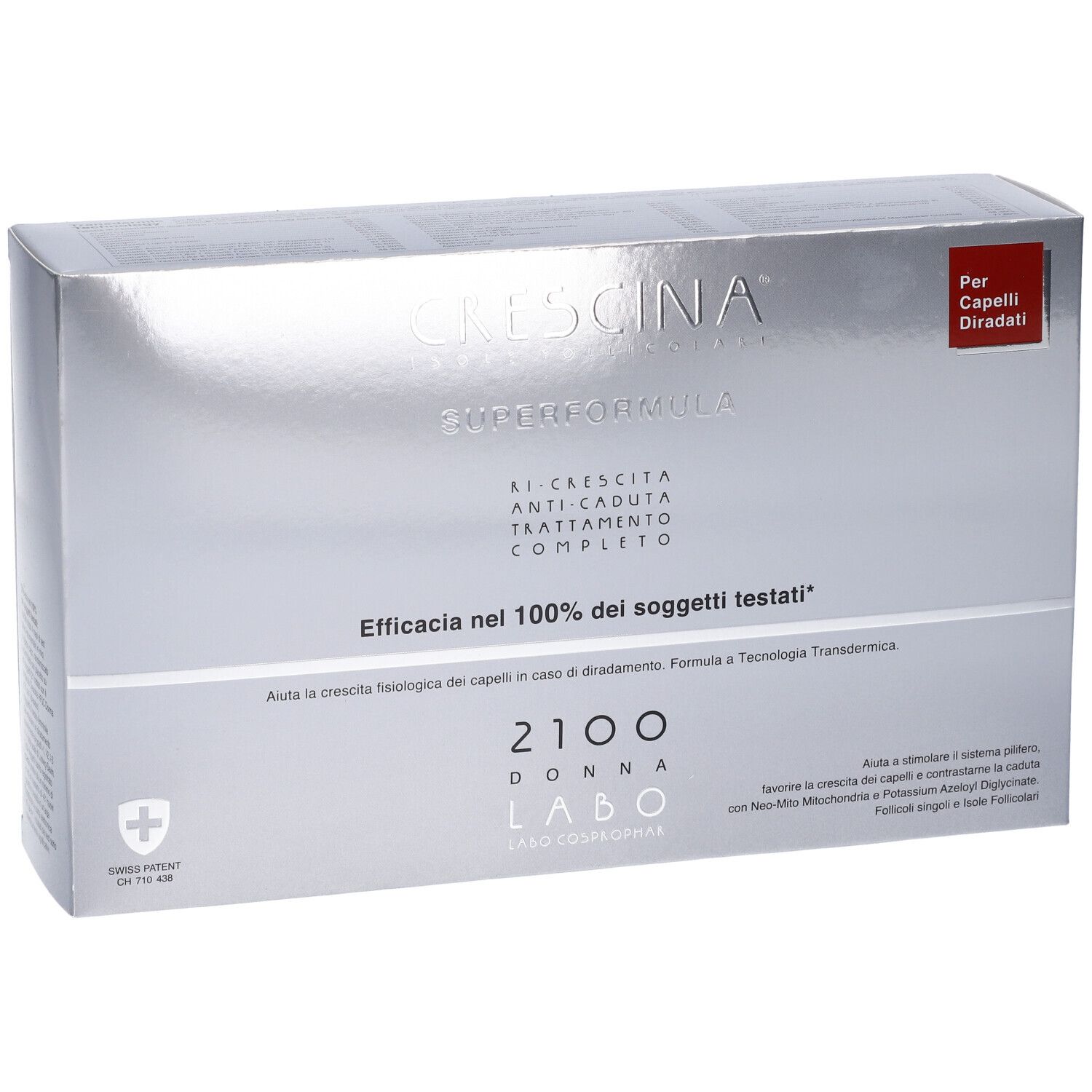 Crescina Isole Follicolari Super Formula 2100 Donna Tc 10+10 Fiale 3,5 ml