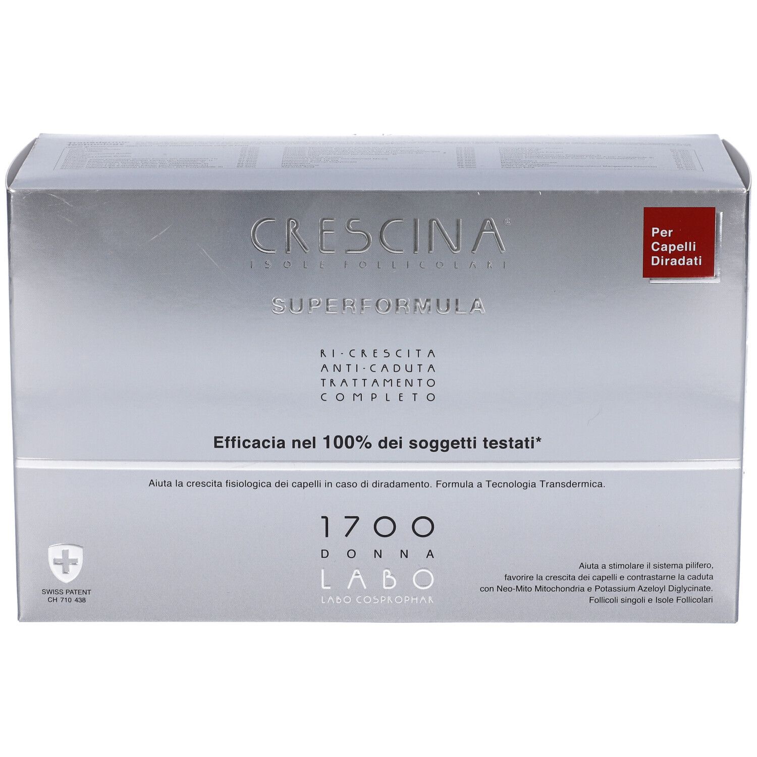 Labo Crescina Isole Follicolari Super Formula 1700 Donna Tc 20+20 Fiale 3,5ml