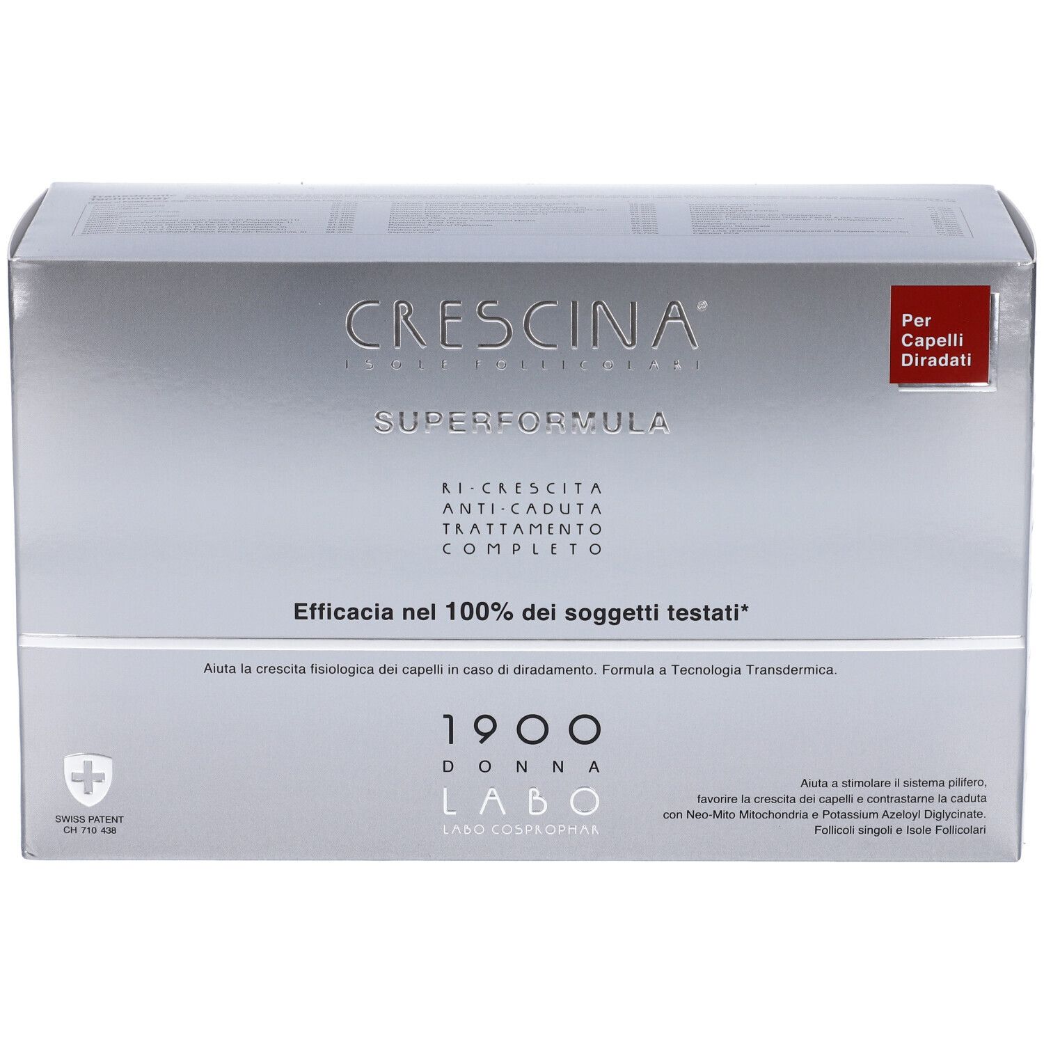 Labo Crescina Isole Follicolari Super Formula 1700 Uomo Tc 20+20 Fiale 3,5ml