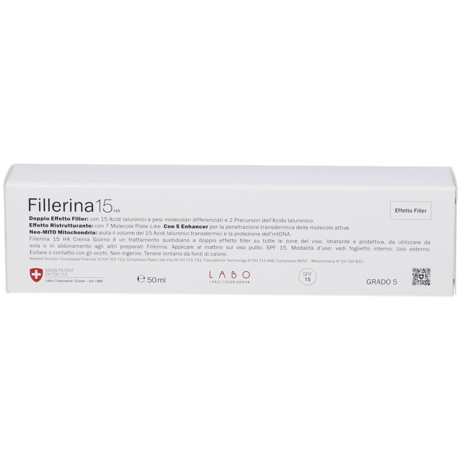 Fillerina 15 Ha Base Day Cream Grado 5 Tubo 50 ml