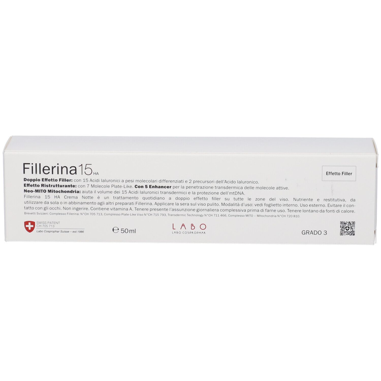 Fillerina 15 Ha Base Night Cream Grado 3 Tubo 50 ml