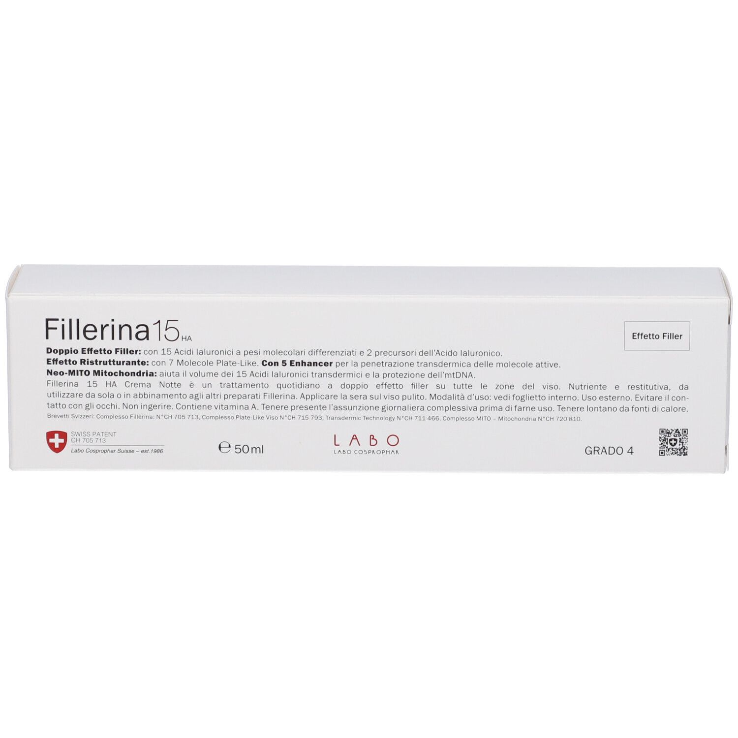 Fillerina 15 Ha Base Night Cream Grado 4 Tubo 50 ml