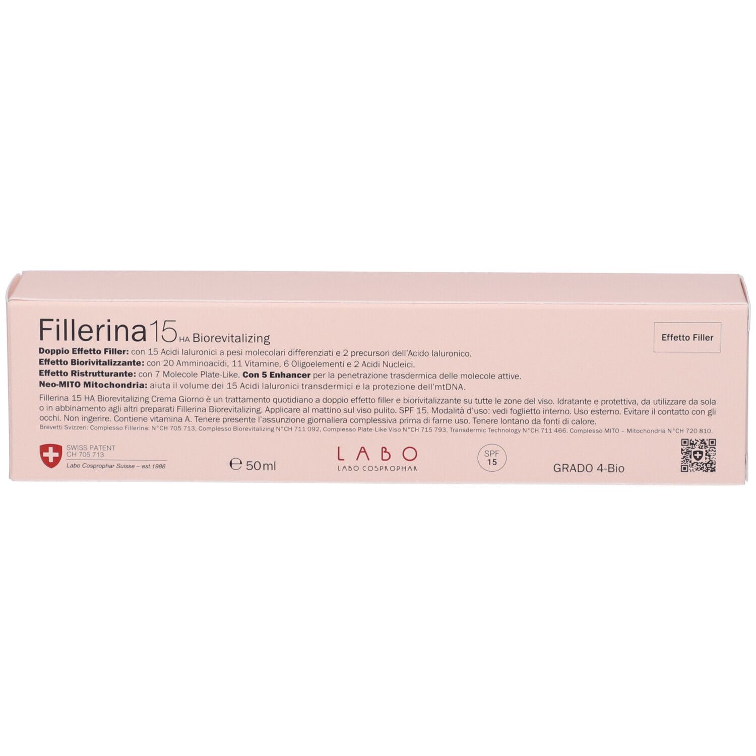 Fillerina 15 Ha Biorevitalizing Day Cream Grado 4 Bio Tubo 50 ml
