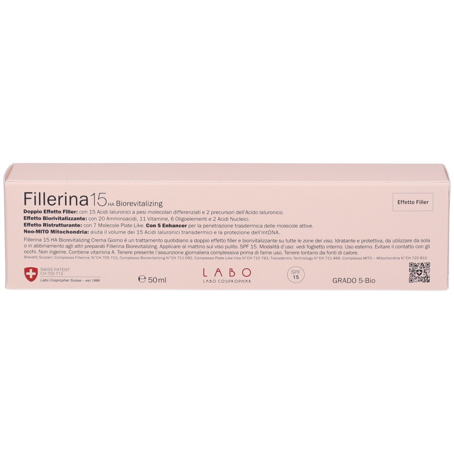 Fillerina 15 Ha Biorevitalizing Day Cream Grado 5 Bio Tubo 50 ml