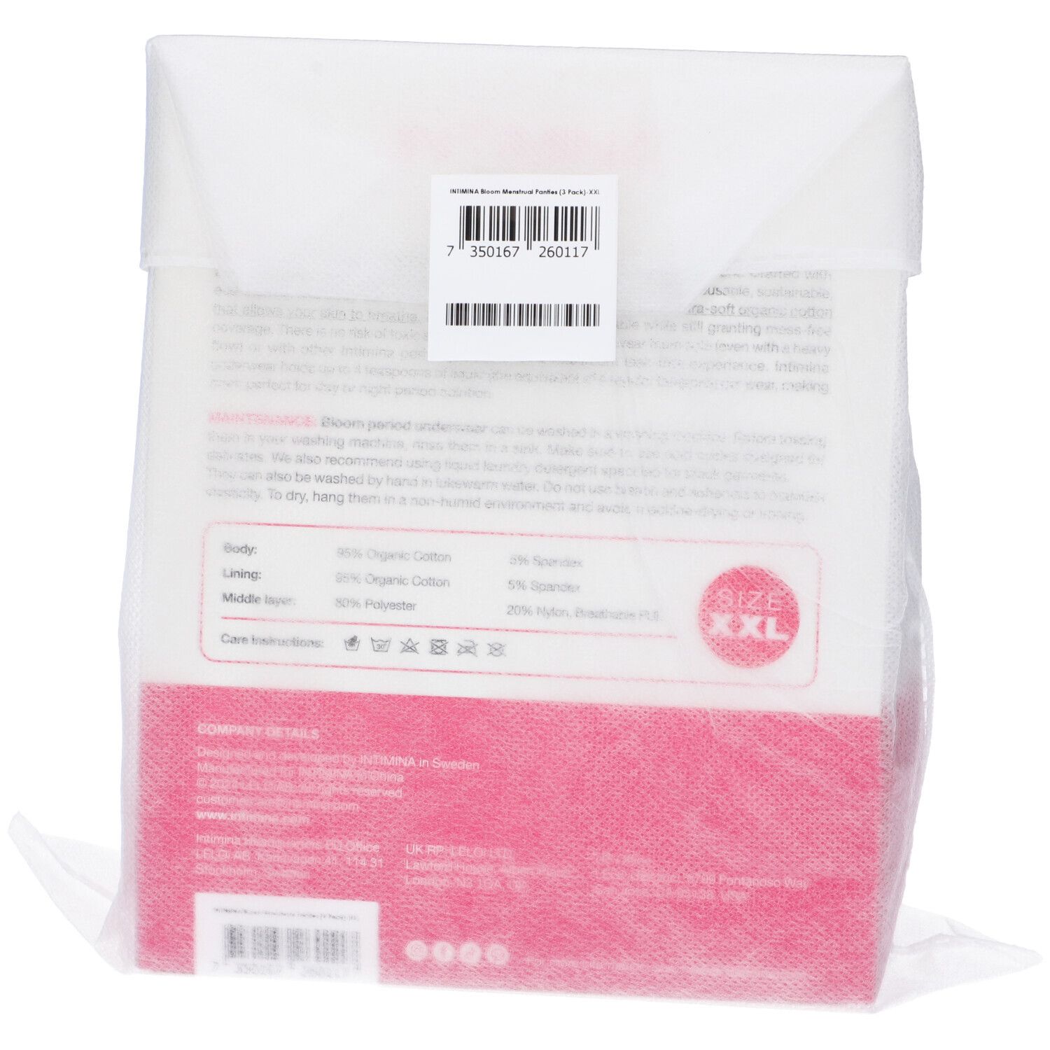 INTIMINA Bloom Mutanda Mestruale Taglia XXL Confezione da 3