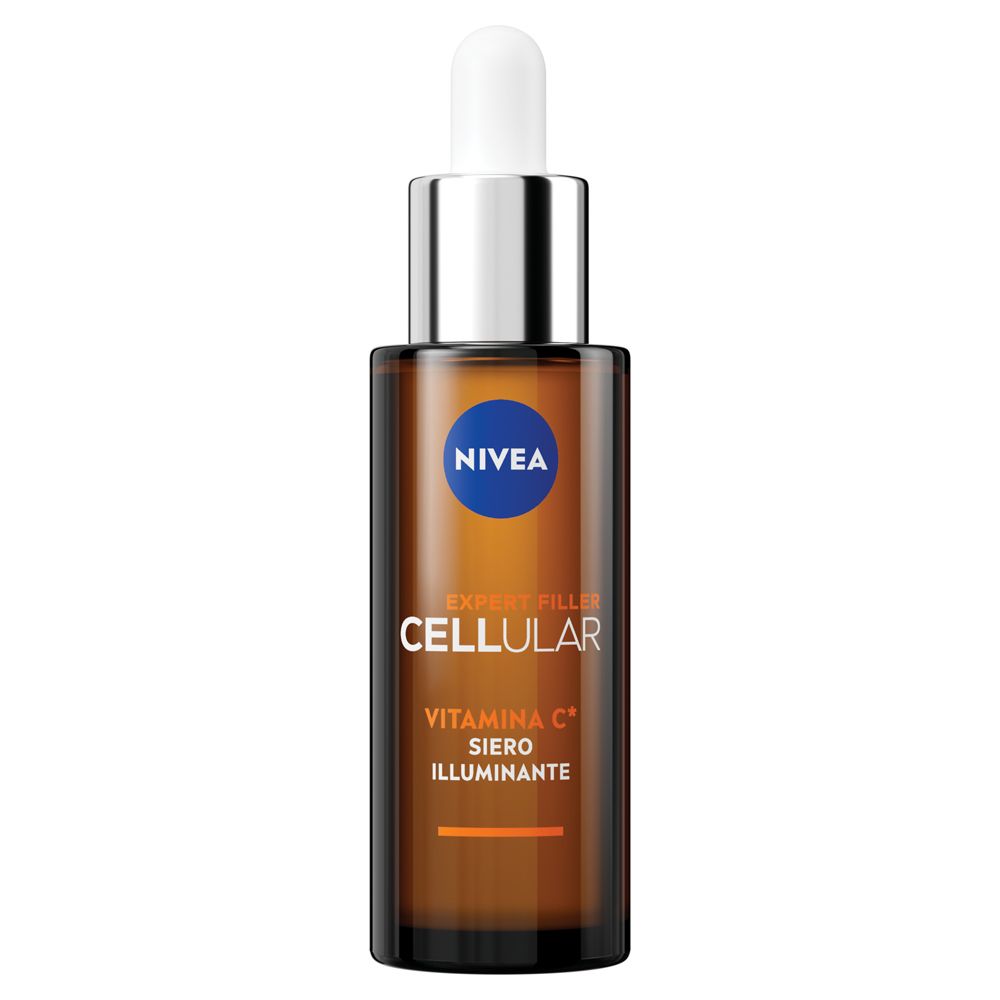 Nivea Cellular Expert Filler Siero Viso Vitamina C Illuminante 30 ml, antirughe e antiossidante