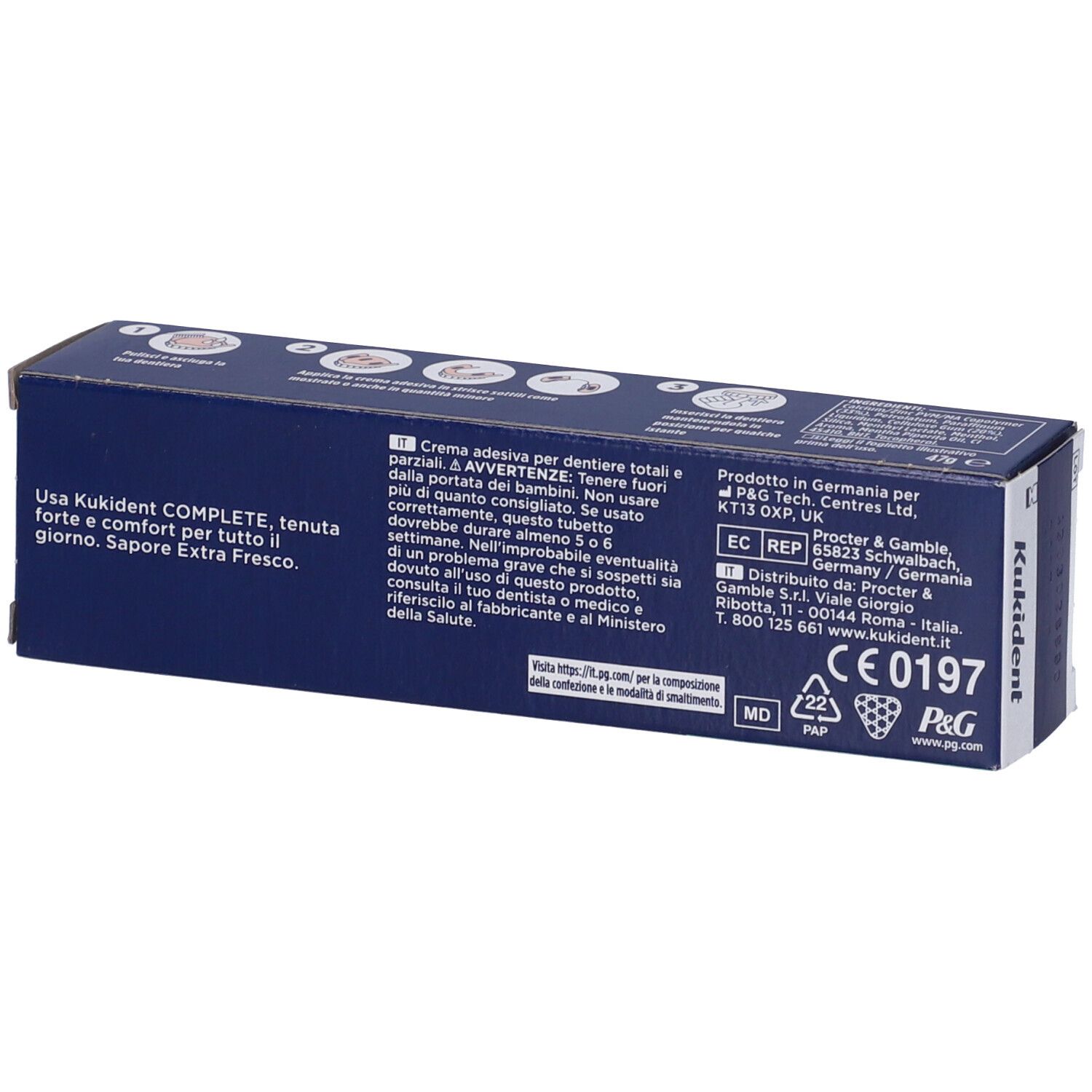 Kukident Complete Extra Fresco Crema Adesiva per Dentiere