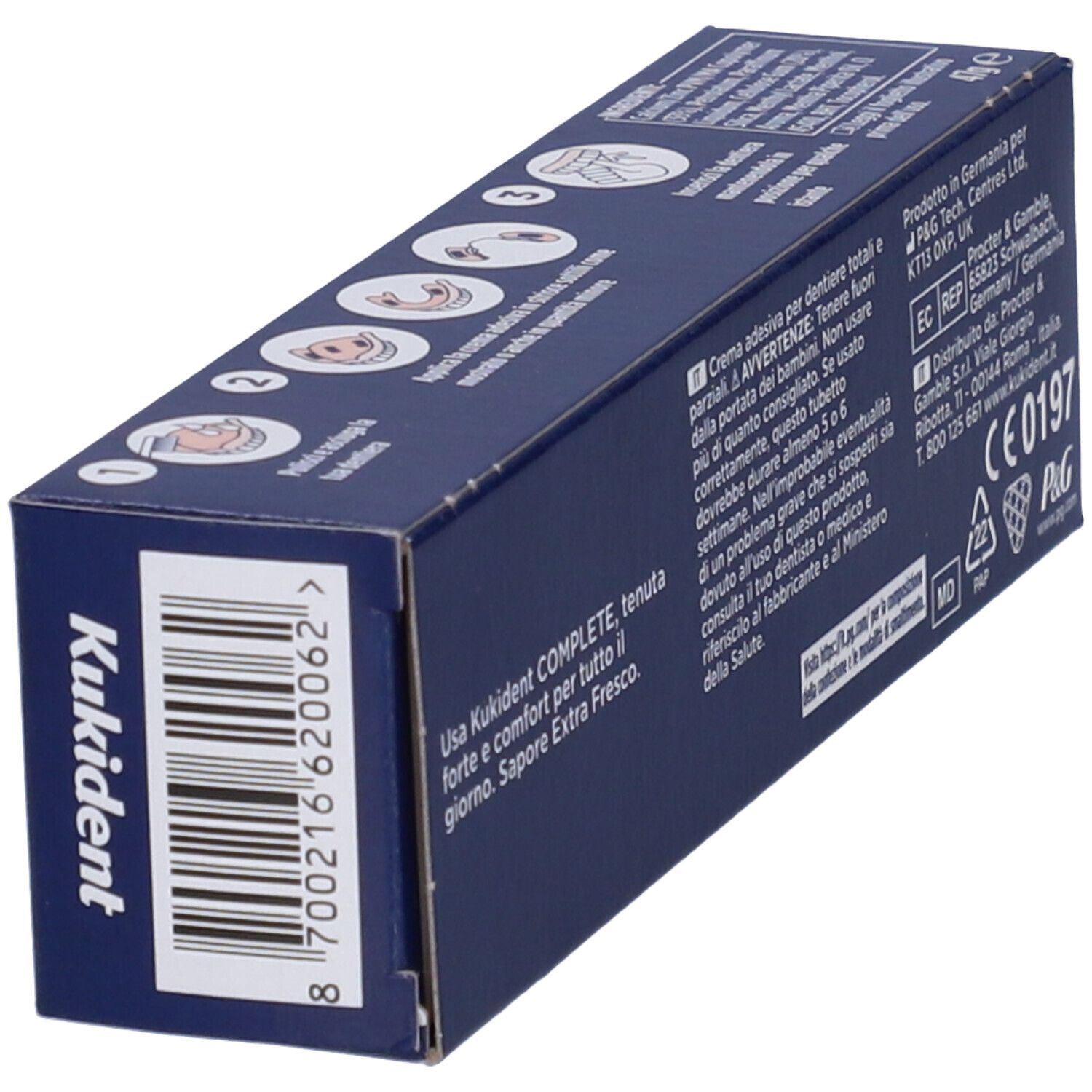 Kukident Complete Extra Fresco Crema Adesiva per Dentiere