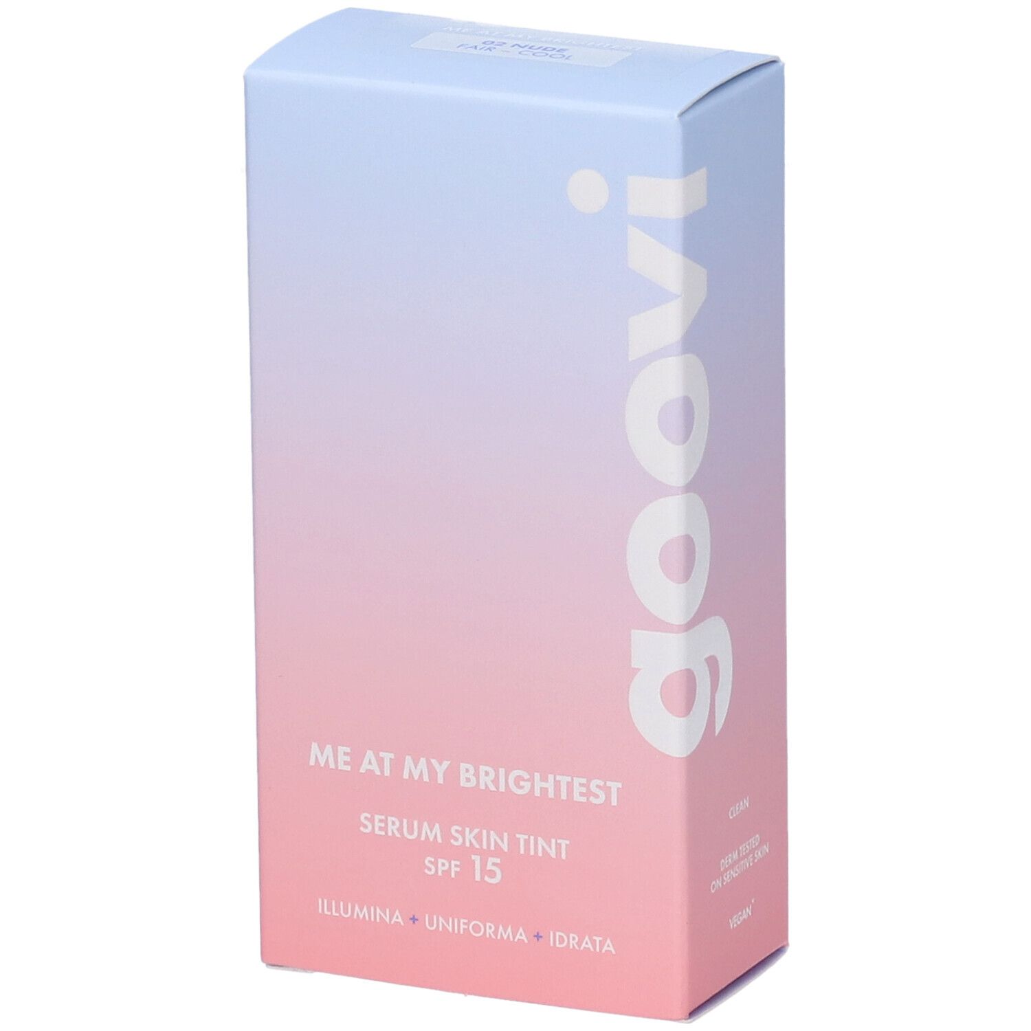 Goovi Me At My Brightest Siero Skin Tint SPF15 Tonalità 02 Nude