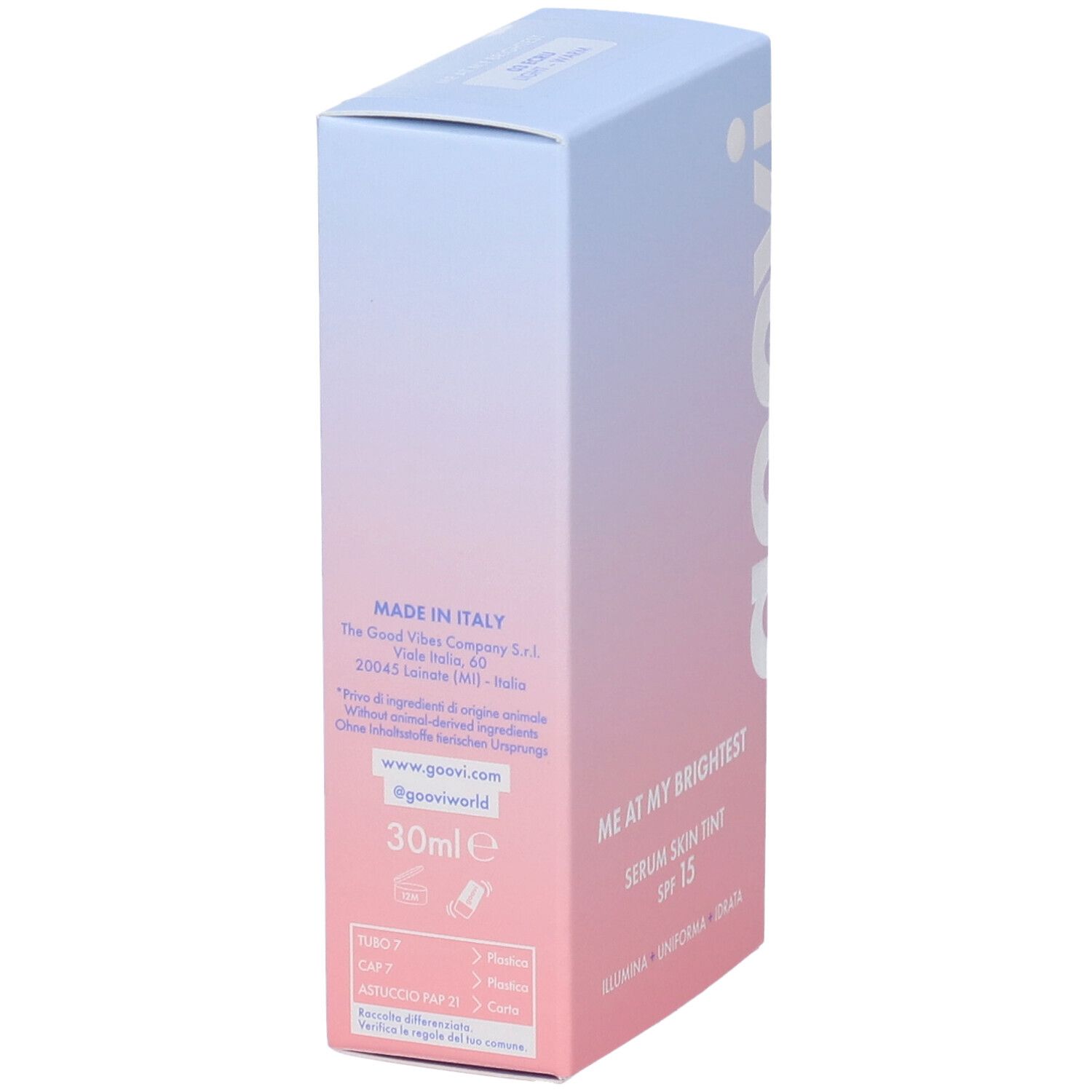Goovi Me At My Brightest Siero Skin Tint SPF15 Tonalità 03 Ecru