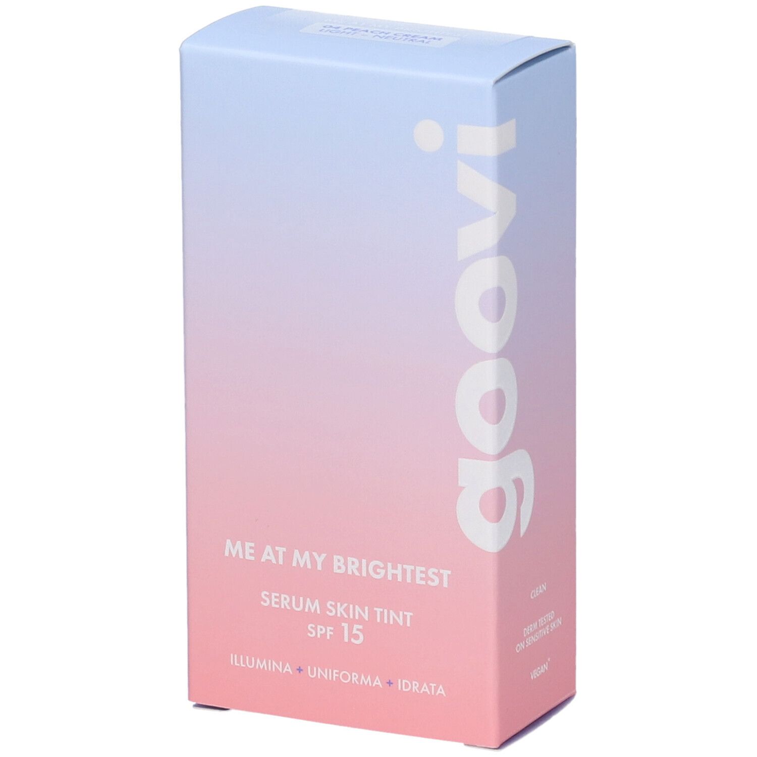 Goovi Me At My Brightest Siero Skin Tint SPF15 Tonalità 04 Peach Cream