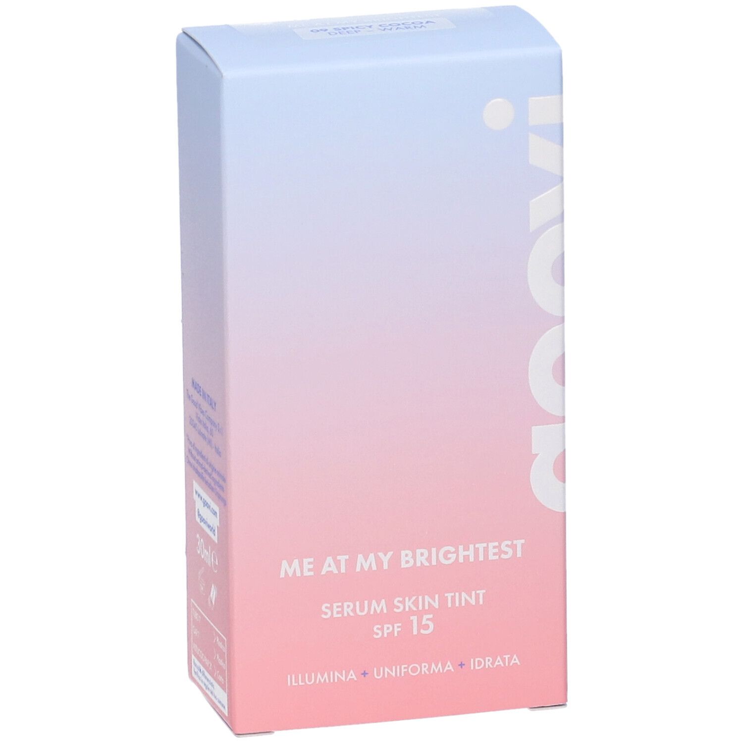 Goovi Me At My Brightest Siero Skin Tint SPF15 Tonalità 09 Spicy Cocoa