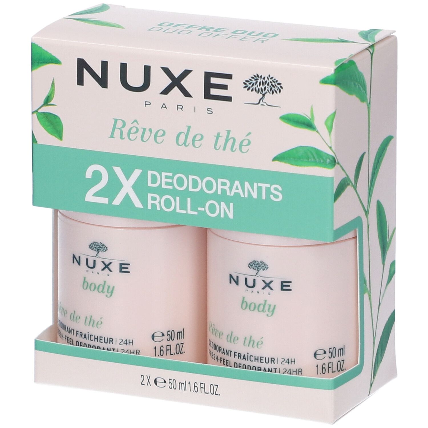 Nuxe Reve De Thé Deodorante Freschezza 24H Roll-On Confezione doppia