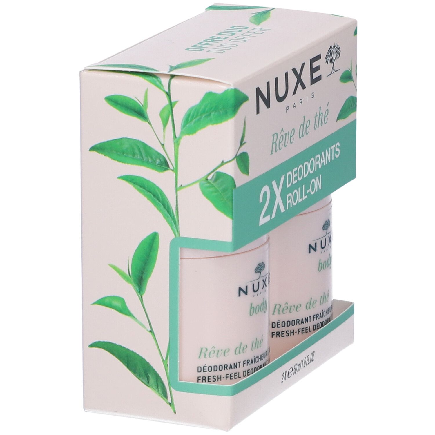 Nuxe Reve De Thé Deodorante Freschezza 24H Roll-On Confezione doppia