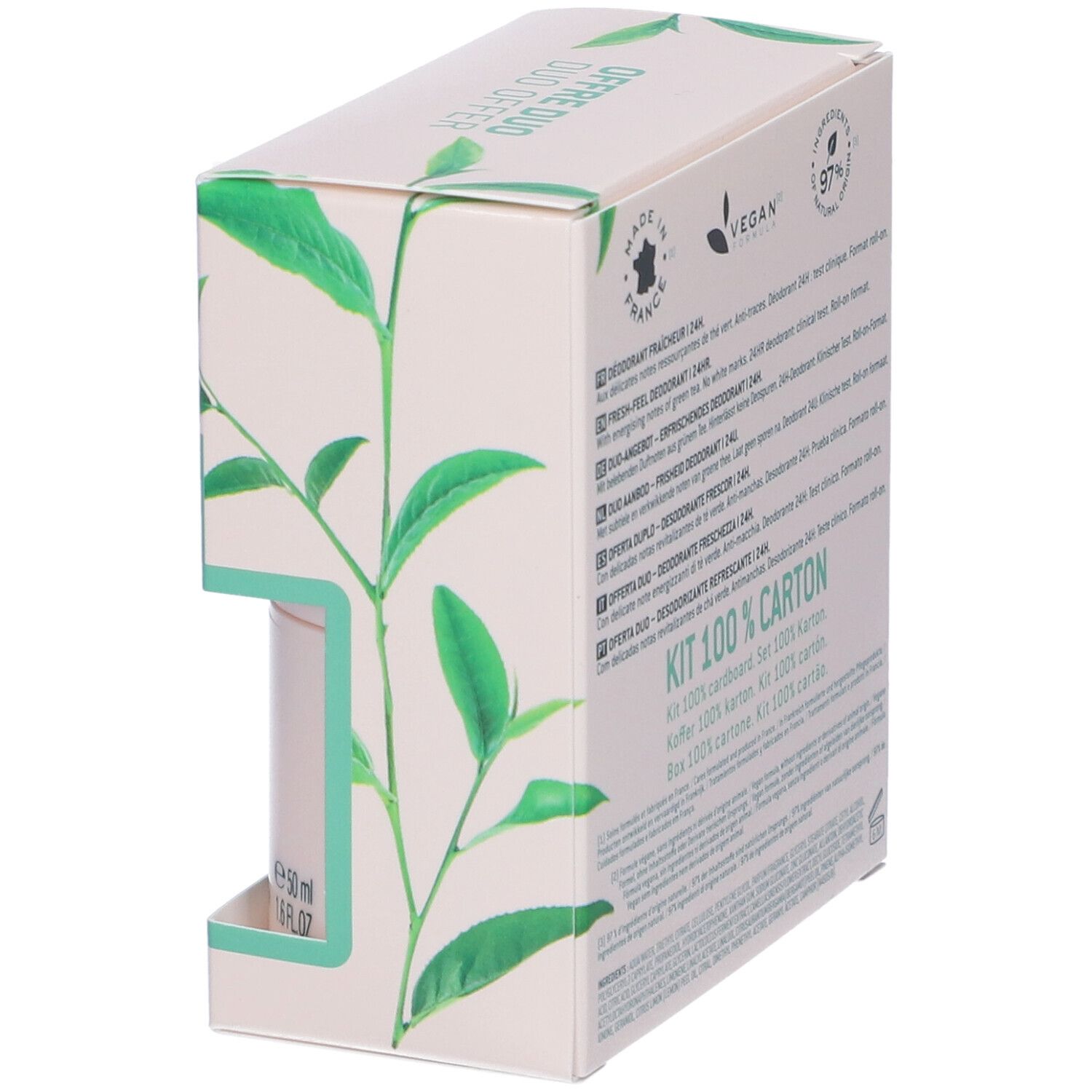 Nuxe Reve De Thé Deodorante Freschezza 24H Roll-On Confezione doppia