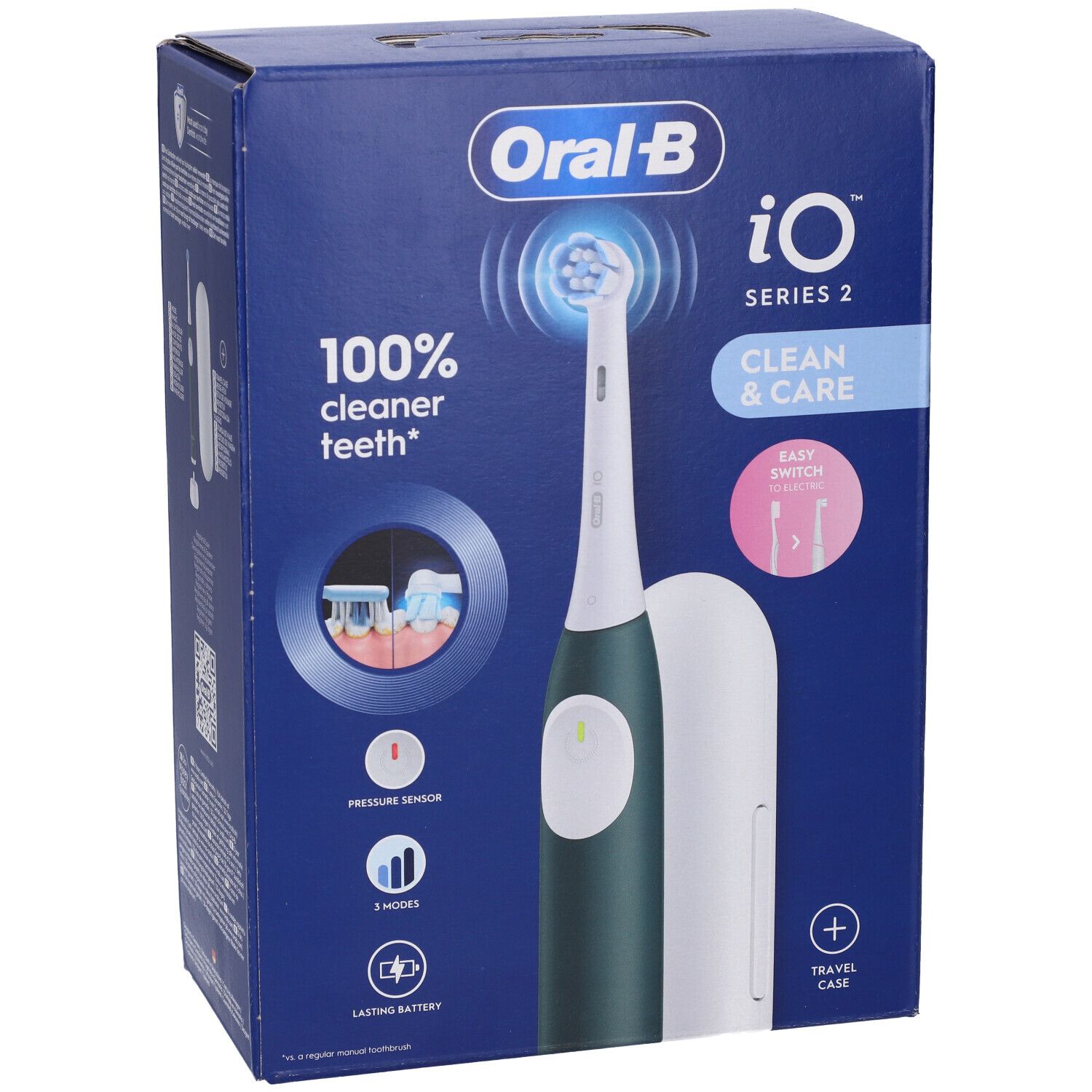 Oralb Power Spazzolino Elettrico Io2 Series Forest Green + Travel Case