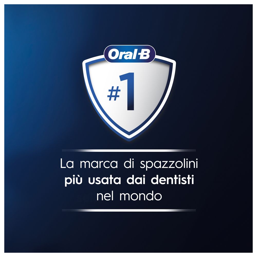 Logo Oral-B. N. 1 raccomandato dai dentisti in tutto il mondo.